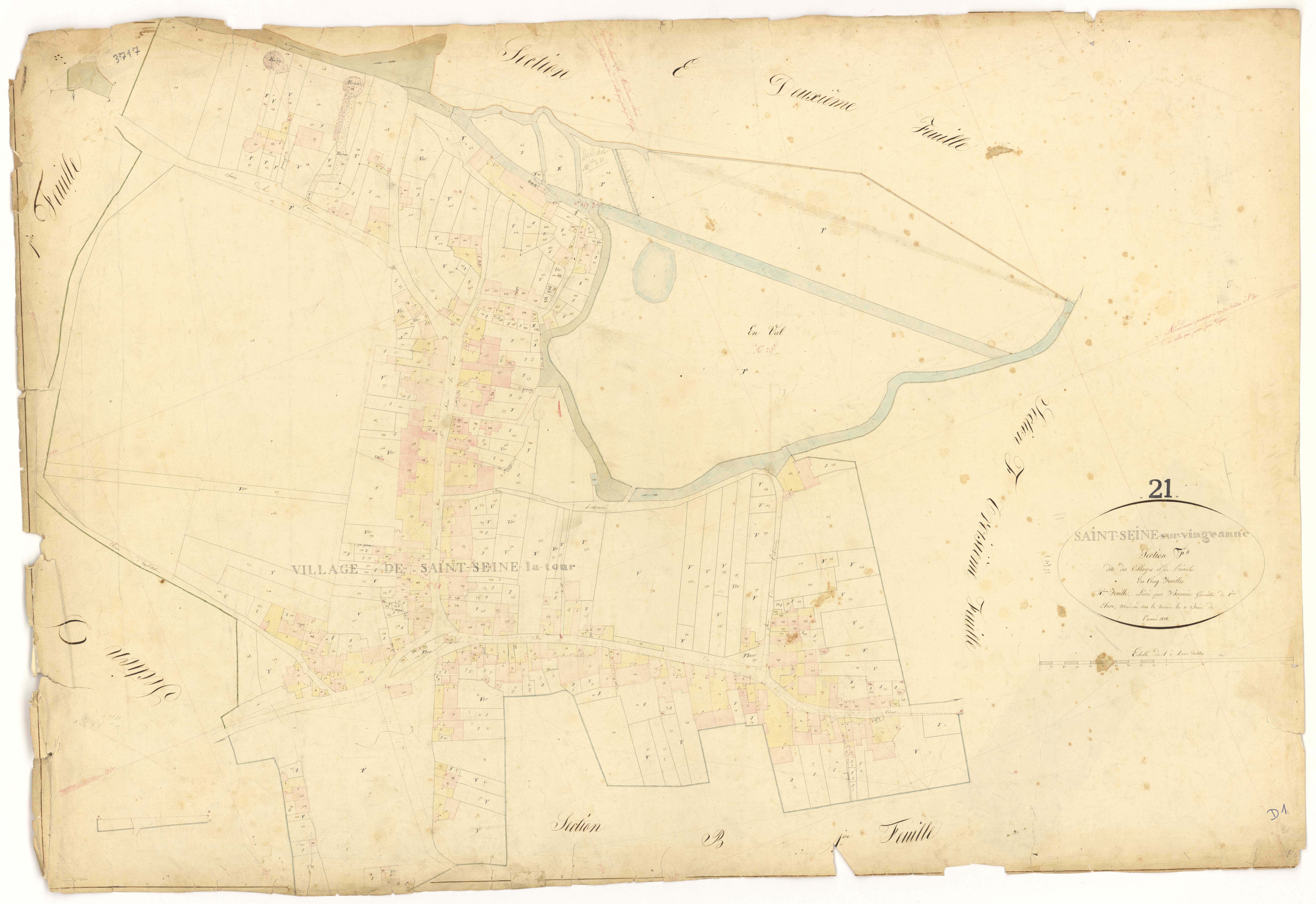 Saint-Seine-sur-Vingeanne - Section F4 - 3 P PLAN 574/25