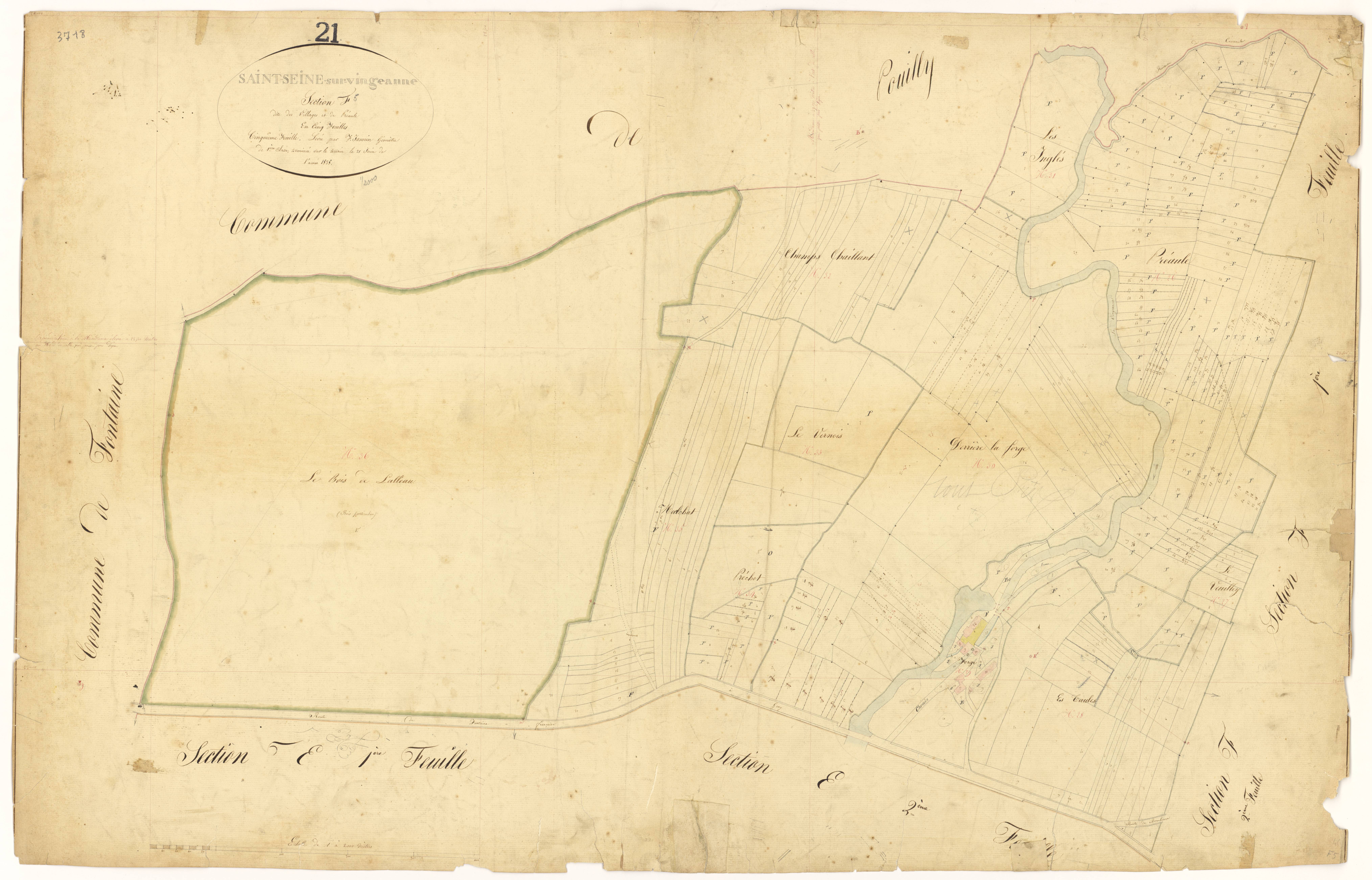Saint-Seine-sur-Vingeanne - Section F5 - 3 P PLAN 574/26