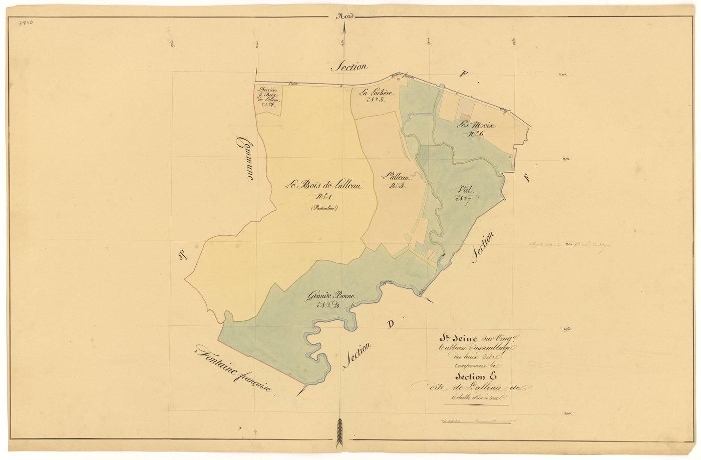 Saint-Seine-sur-Vingeanne - Section E (tableau d'assemblage) - 3 P PLAN 574/18