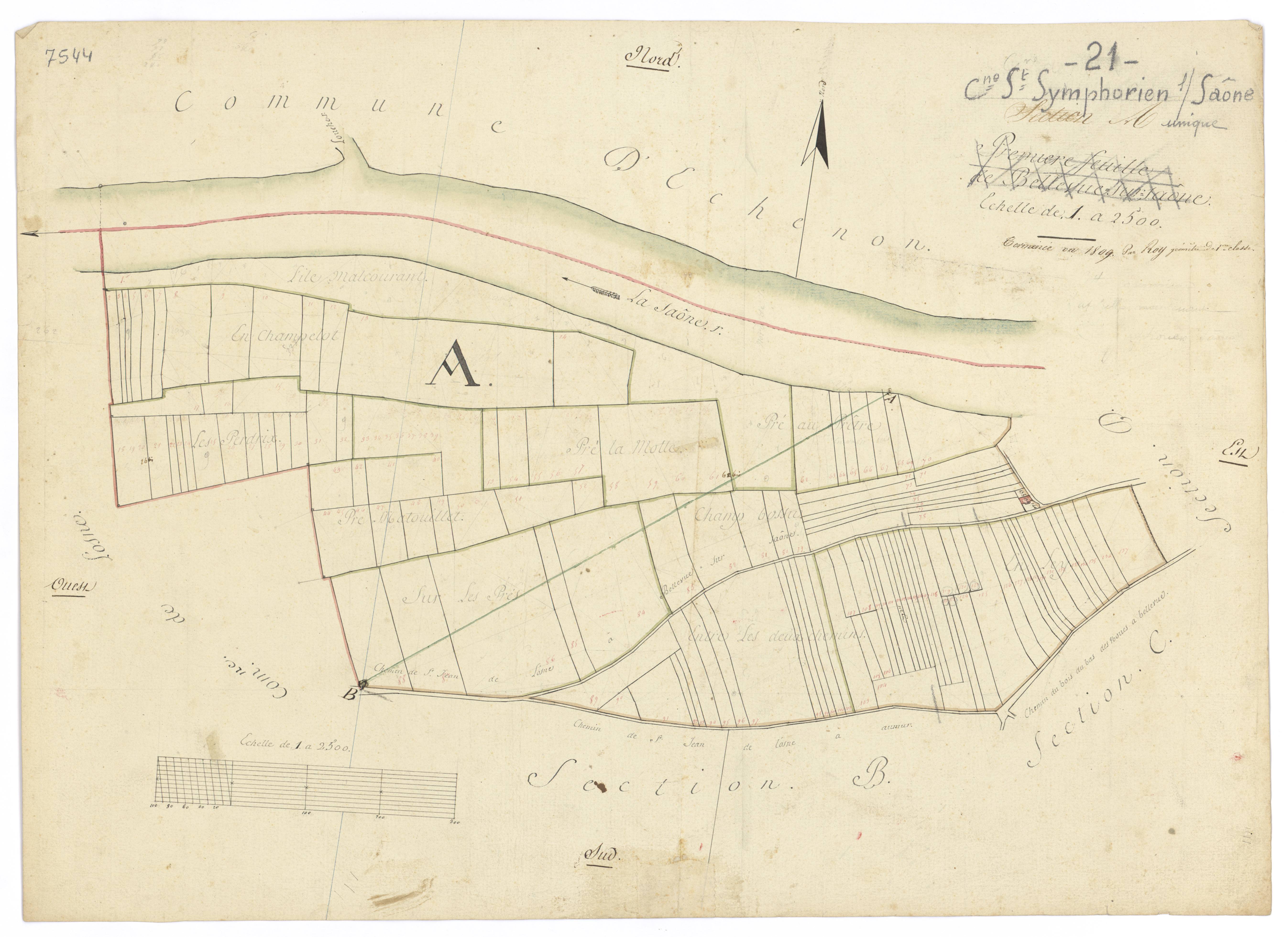 Saint-Symphorien-sur-Saône - Section A - 3 P PLAN 575/2