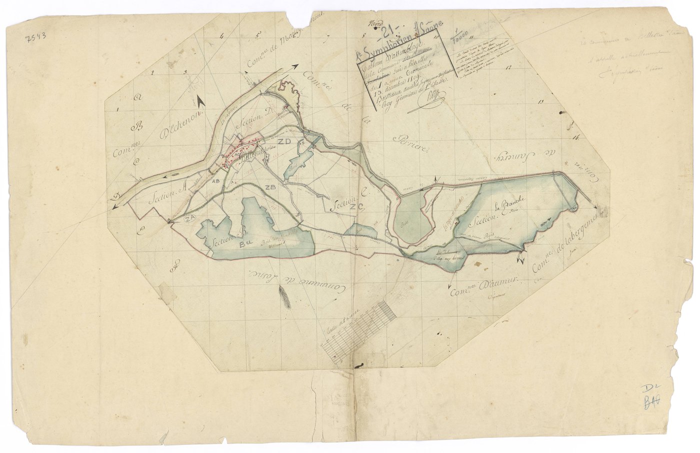 Saint-Symphorien-sur-Saône - Tableau d'assemblage - 3 P PLAN 575/1