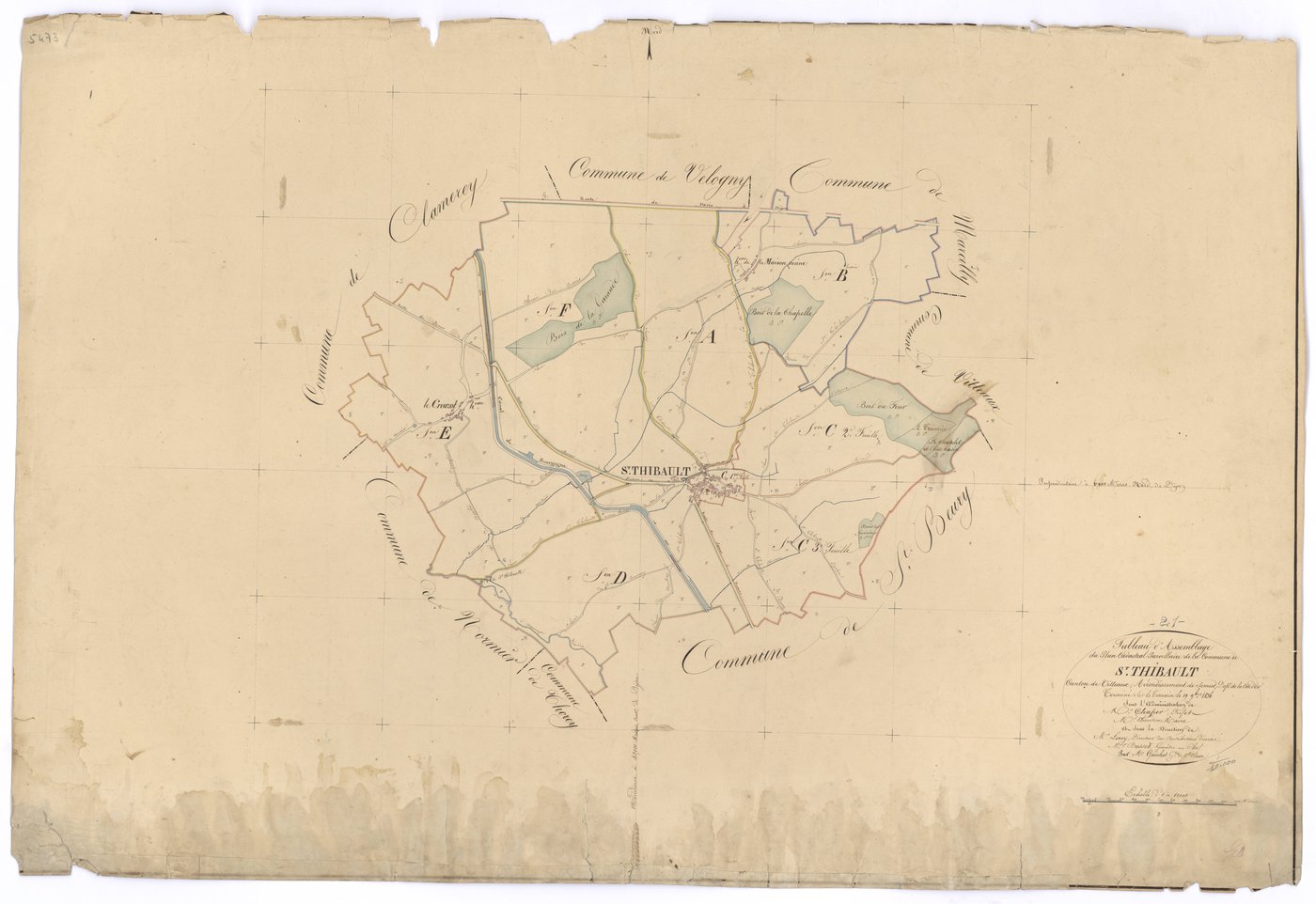 Saint-Thibault - Tableau d'assemblage - 3 P PLAN 576/1