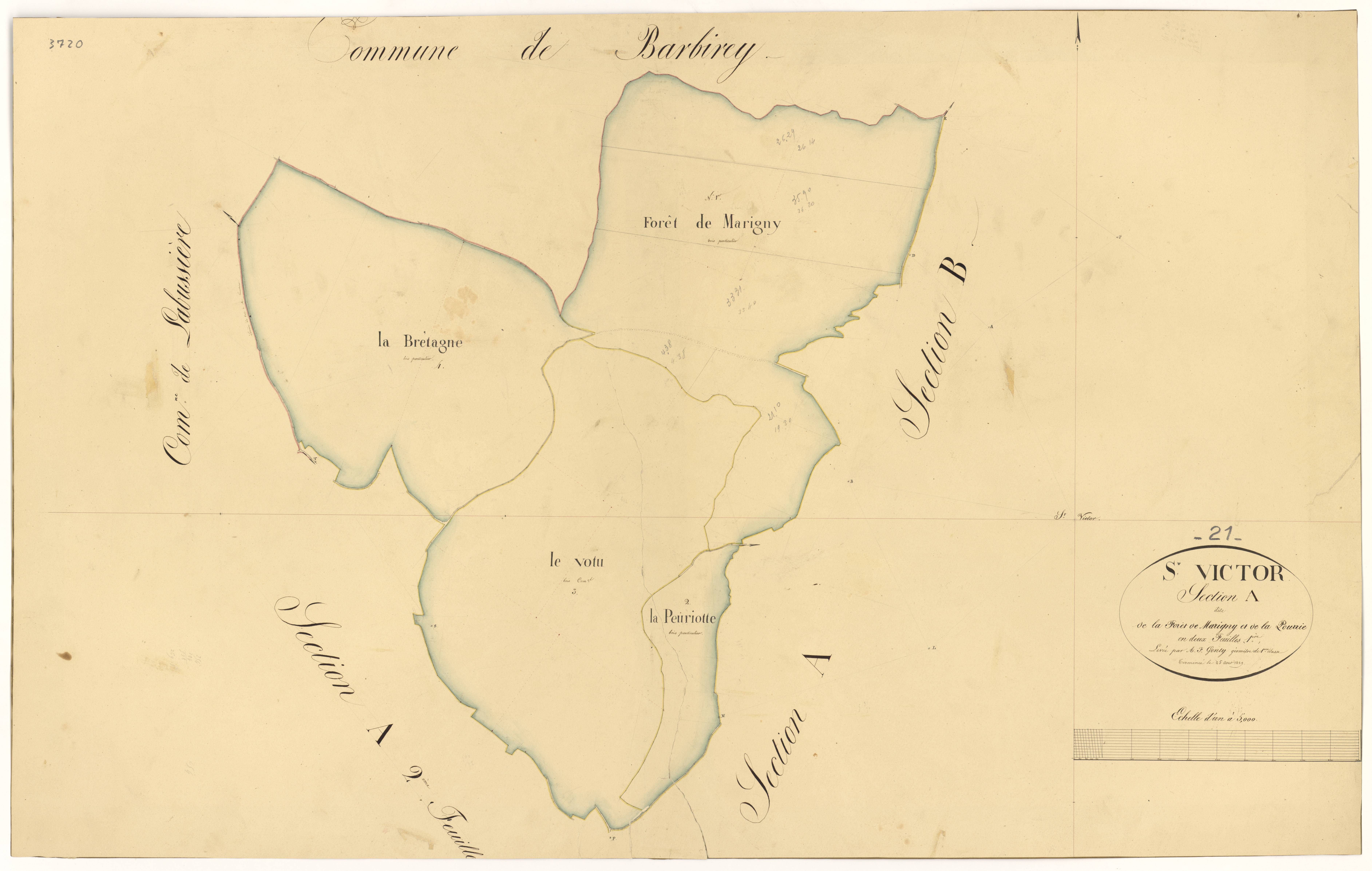 Saint-Victor-sur-Ouche - Section A1 - 3 P PLAN 578/2