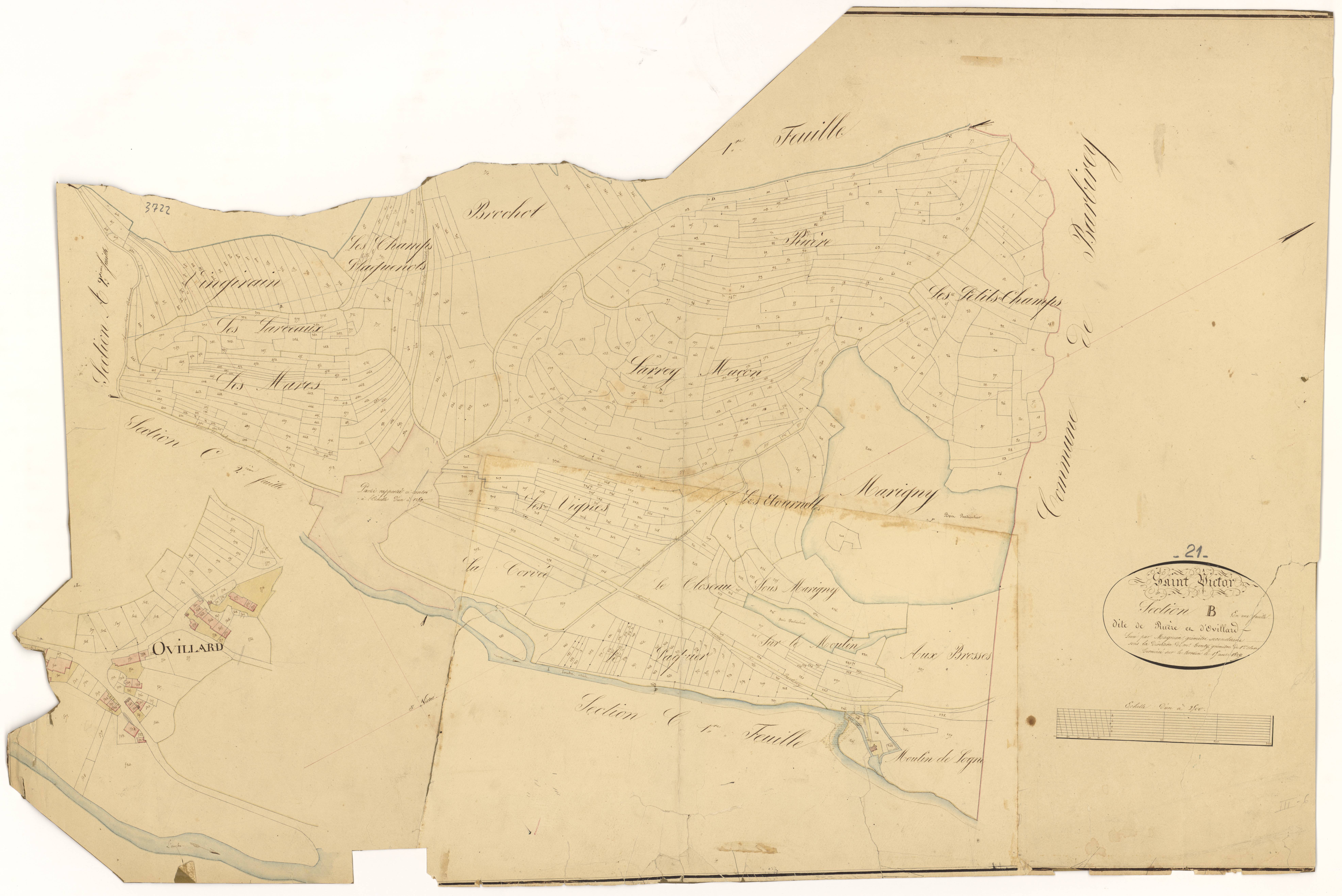 Saint-Victor-sur-Ouche - Section B - 3 P PLAN 578/4