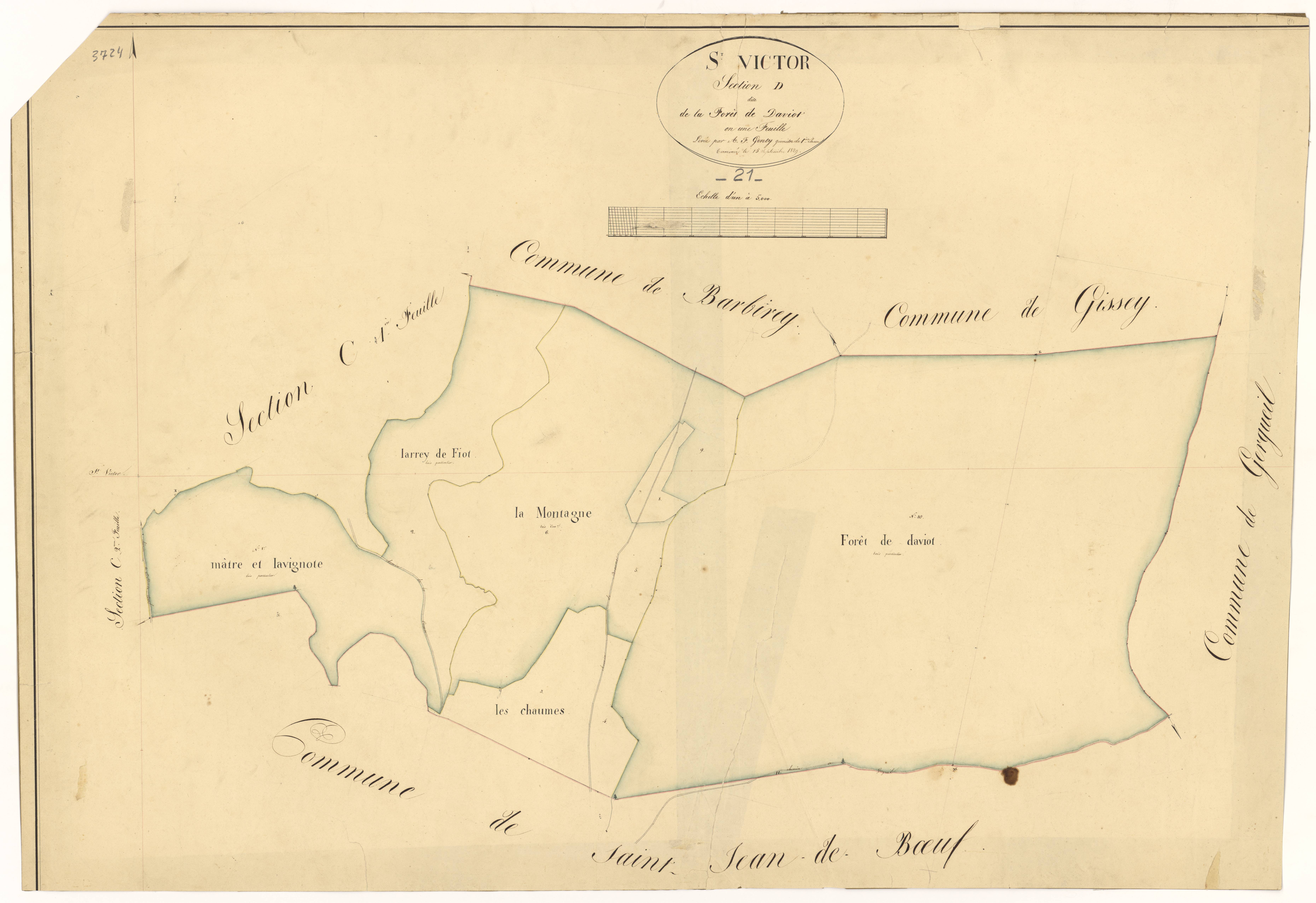 Saint-Victor-sur-Ouche - Section D - 3 P PLAN 578/6