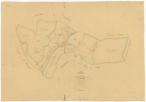 Saint-Victor-sur-Ouche - Tableau d'assemblage - 3 P PLAN 578/1