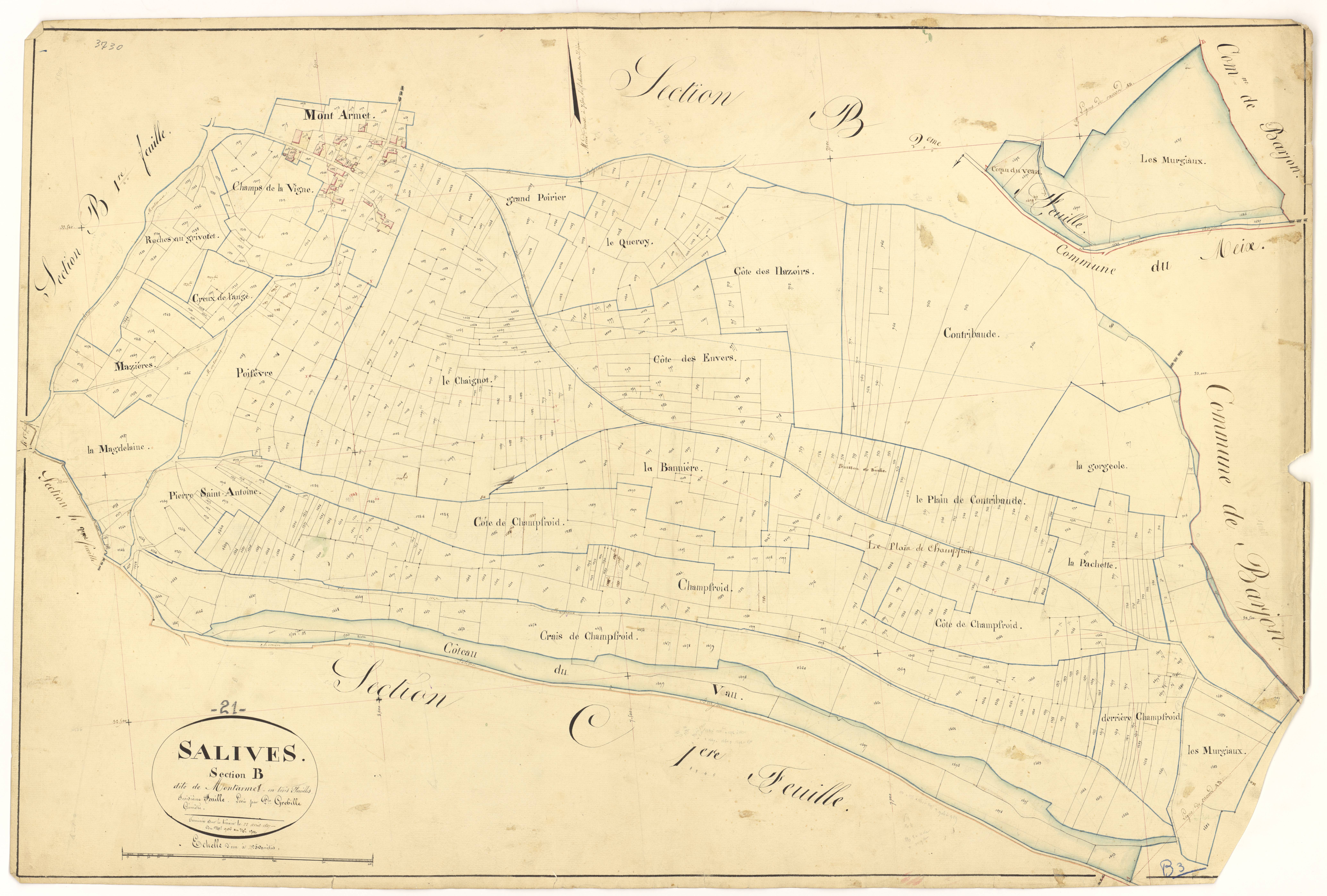Salives - Section B3 - 3 P PLAN 579/6