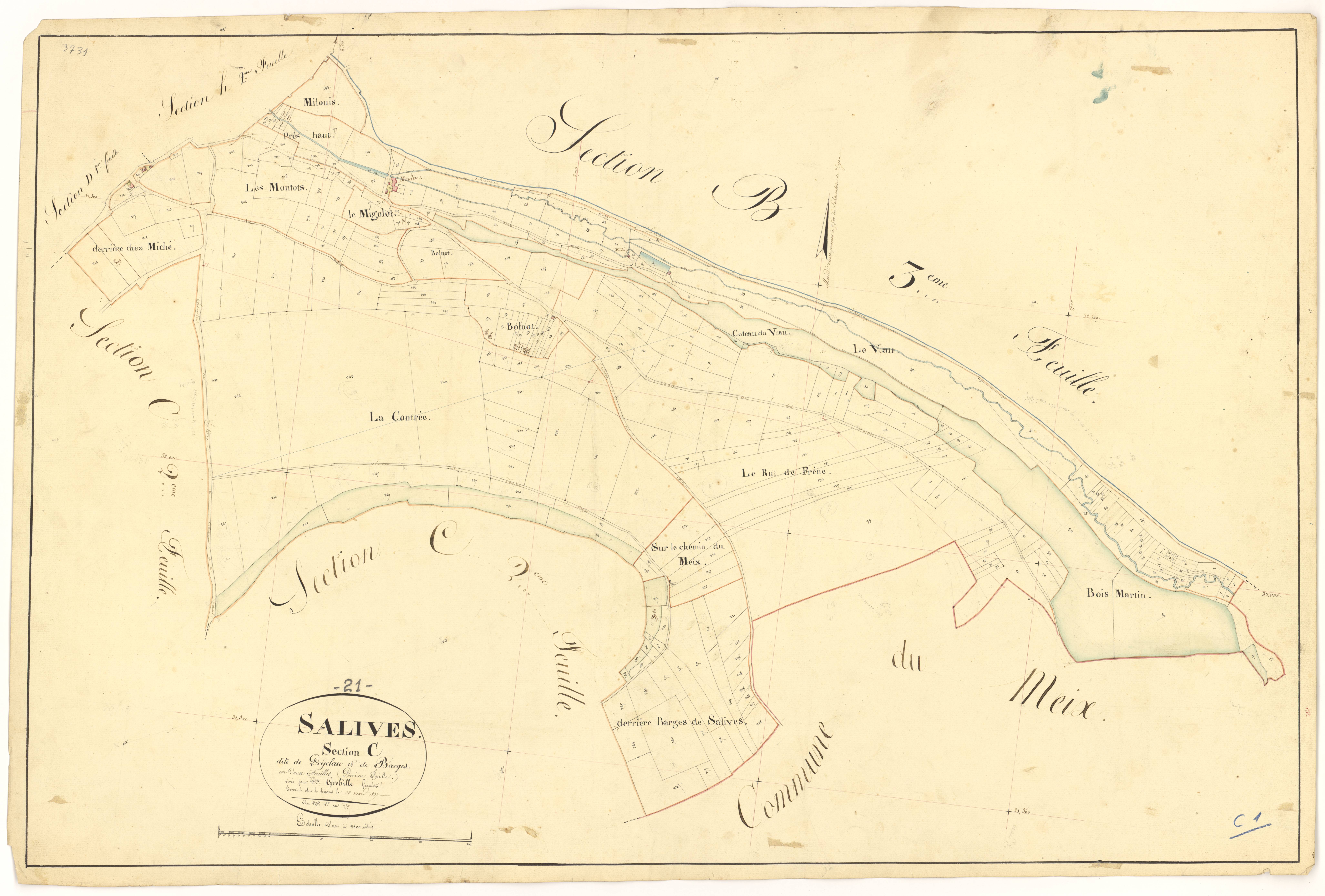 Salives - Section C1 - 3 P PLAN 579/7