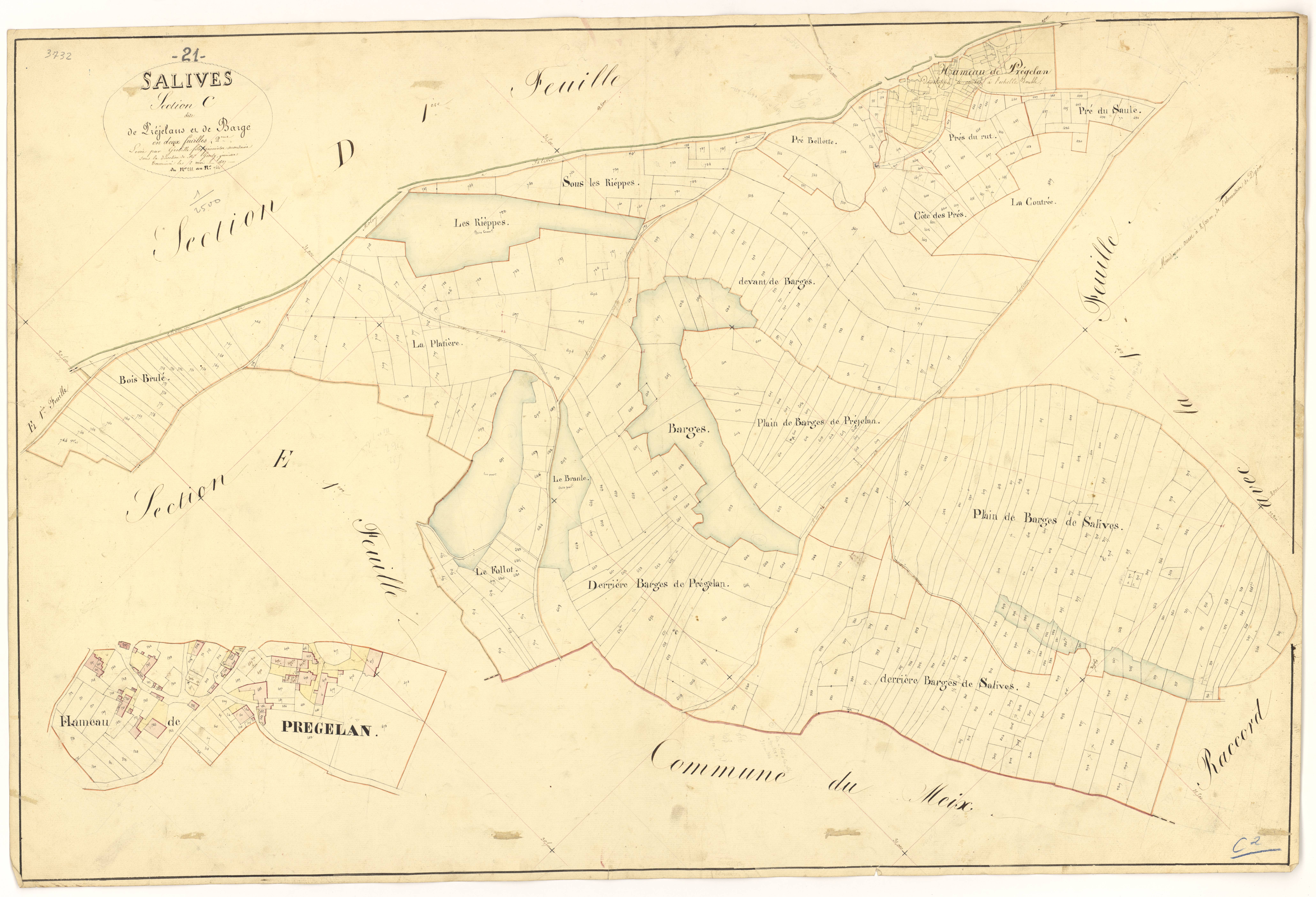 Salives - Section C2 - 3 P PLAN 579/8