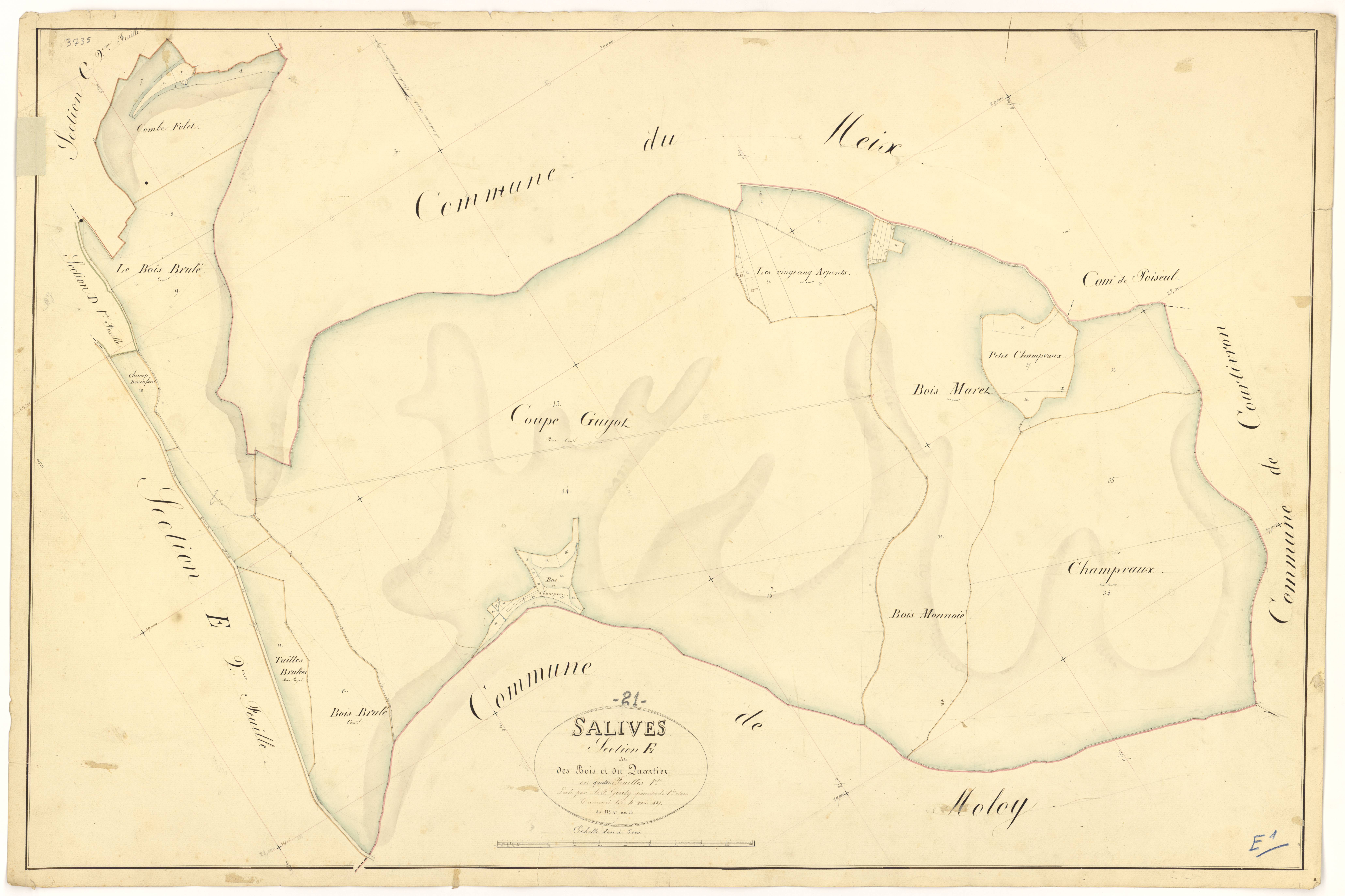 Salives - Section E1 - 3 P PLAN 579/11