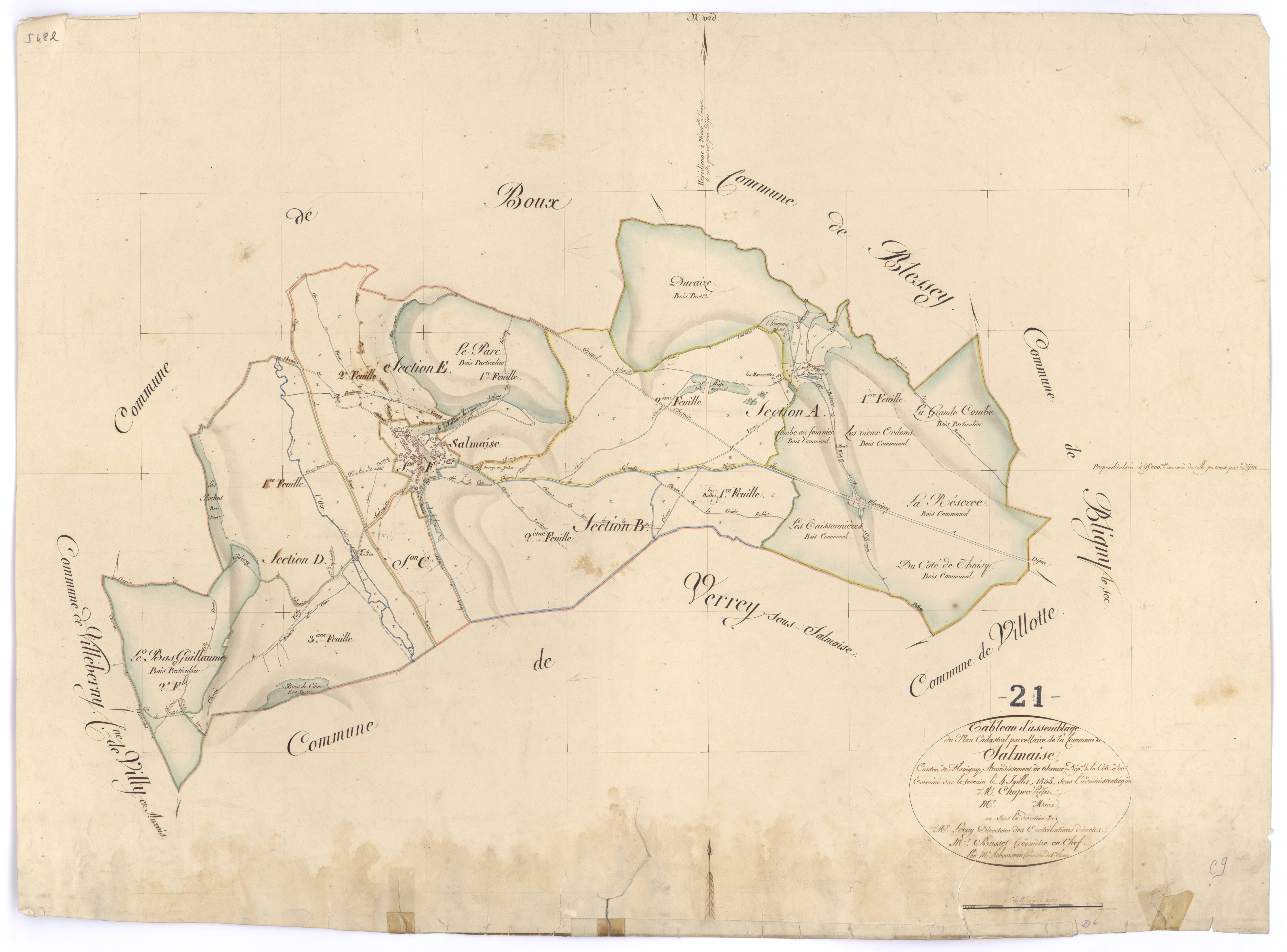 Salmaise - Tableau d'assemblage - 3 P PLAN 580/1