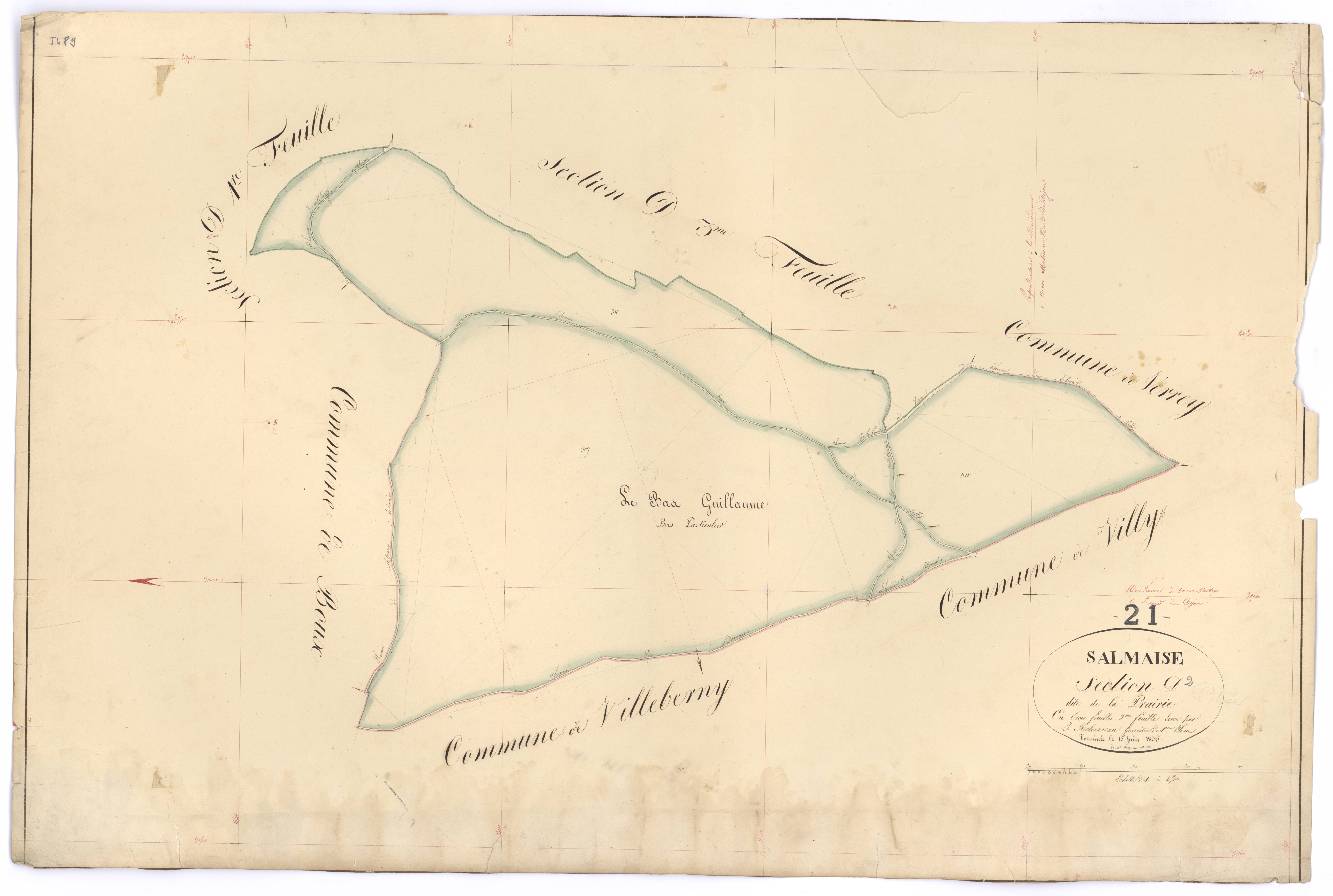 Salmaise - Section D2 - 3 P PLAN 580/8