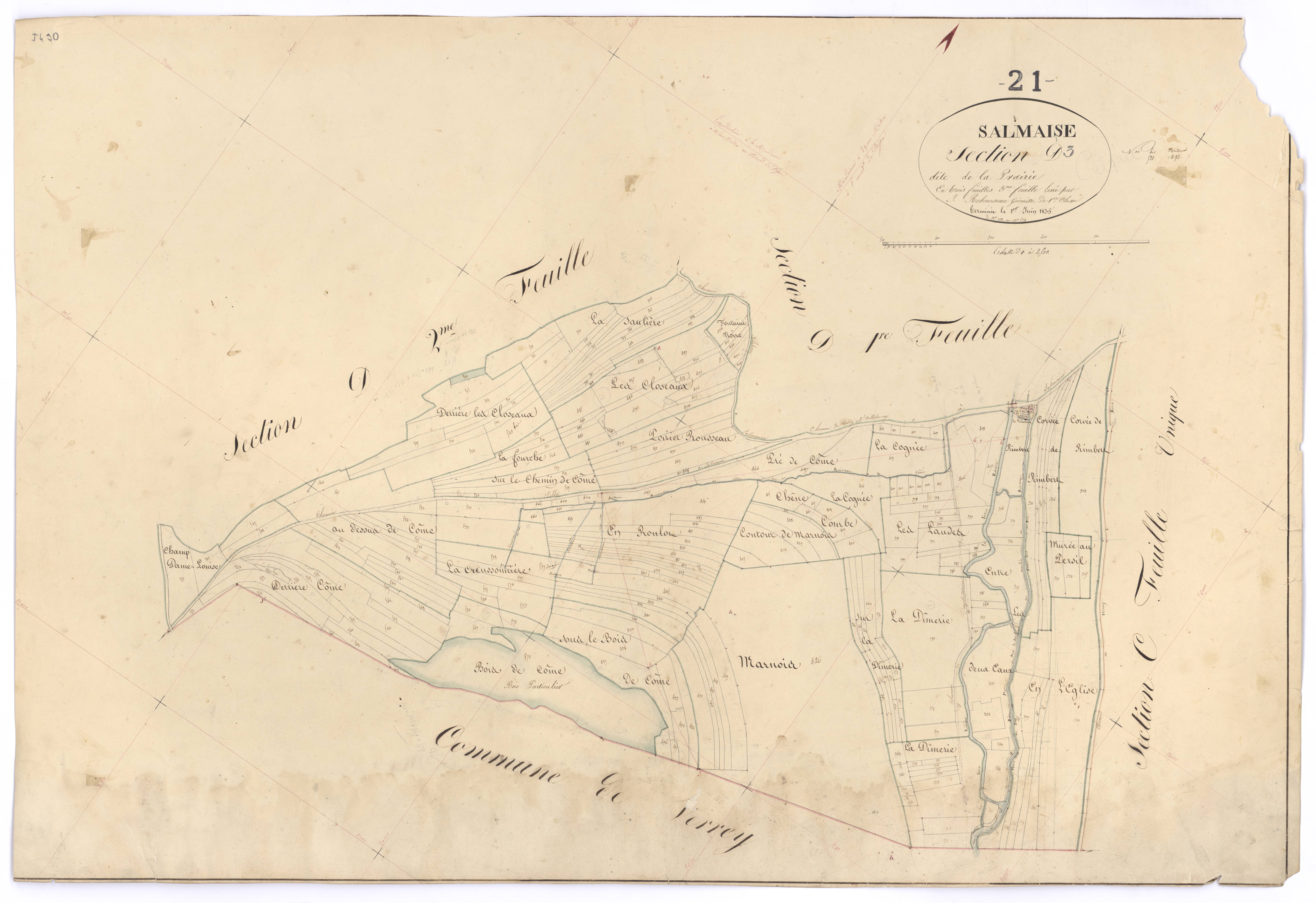 Salmaise - Section D3 - 3 P PLAN 580/9