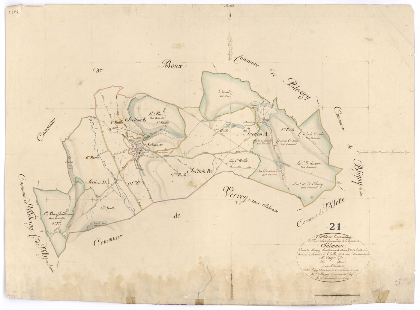 Salmaise - Tableau d'assemblage - 3 P PLAN 580/1