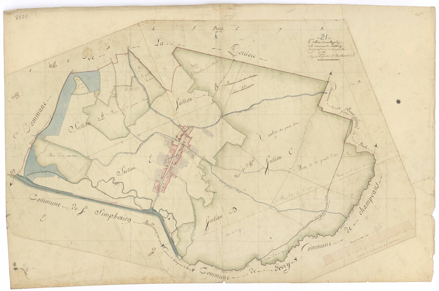 Samerey - Tableau d'assemblage - 3 P PLAN 581/1