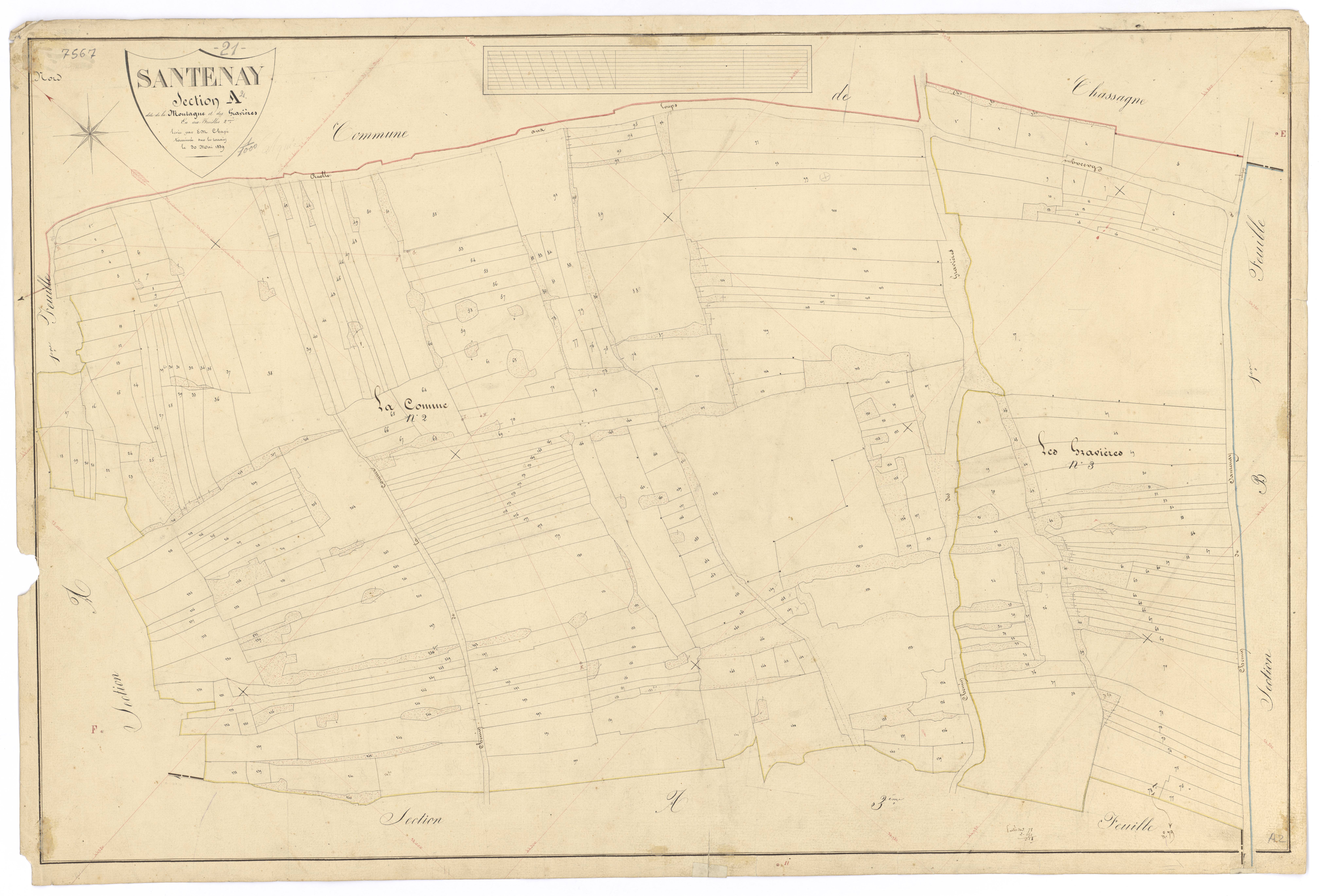 Santenay - Section A2 - 3 P PLAN 582/4