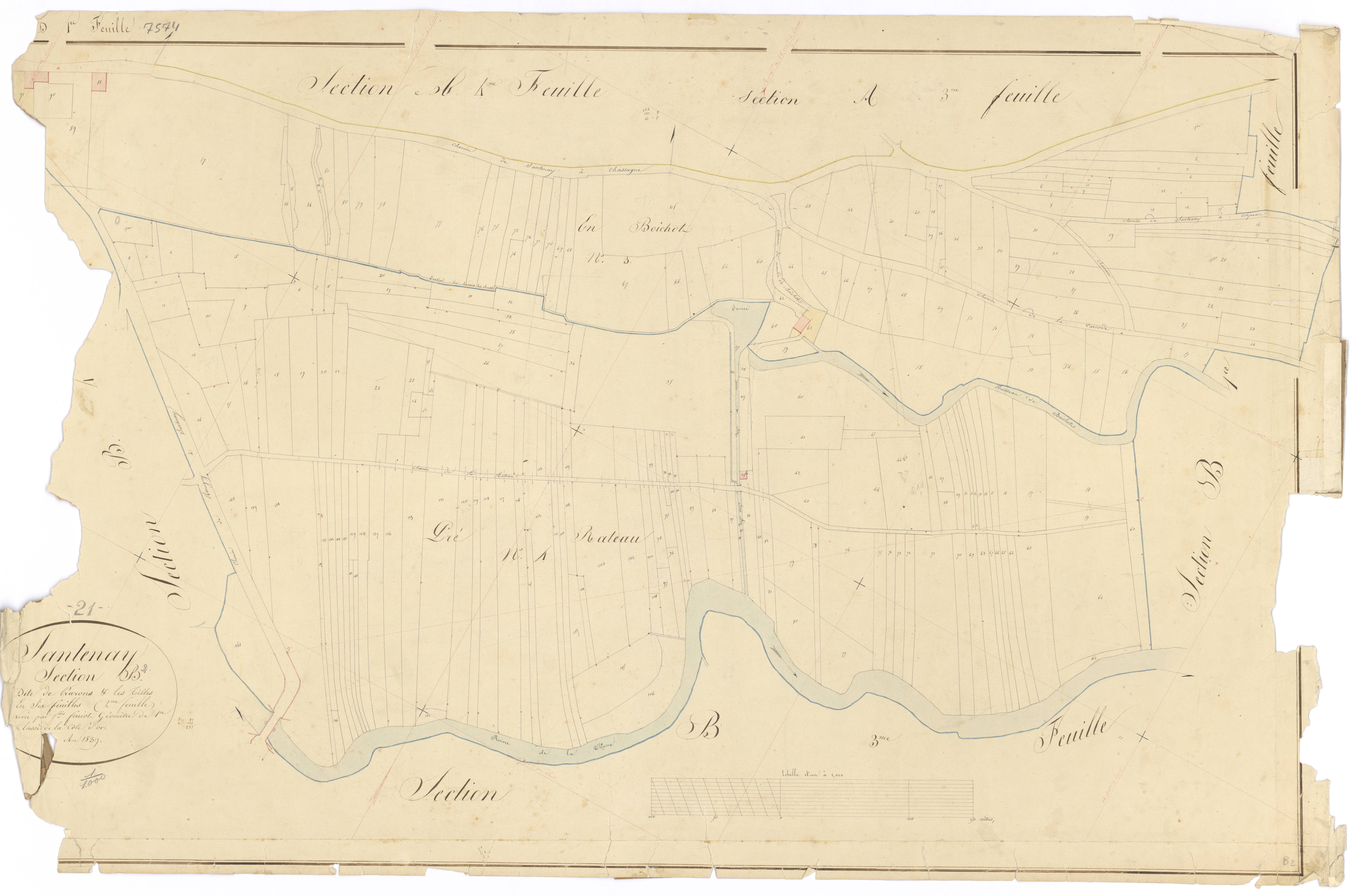 Santenay - Section B2 - 3 P PLAN 582/11