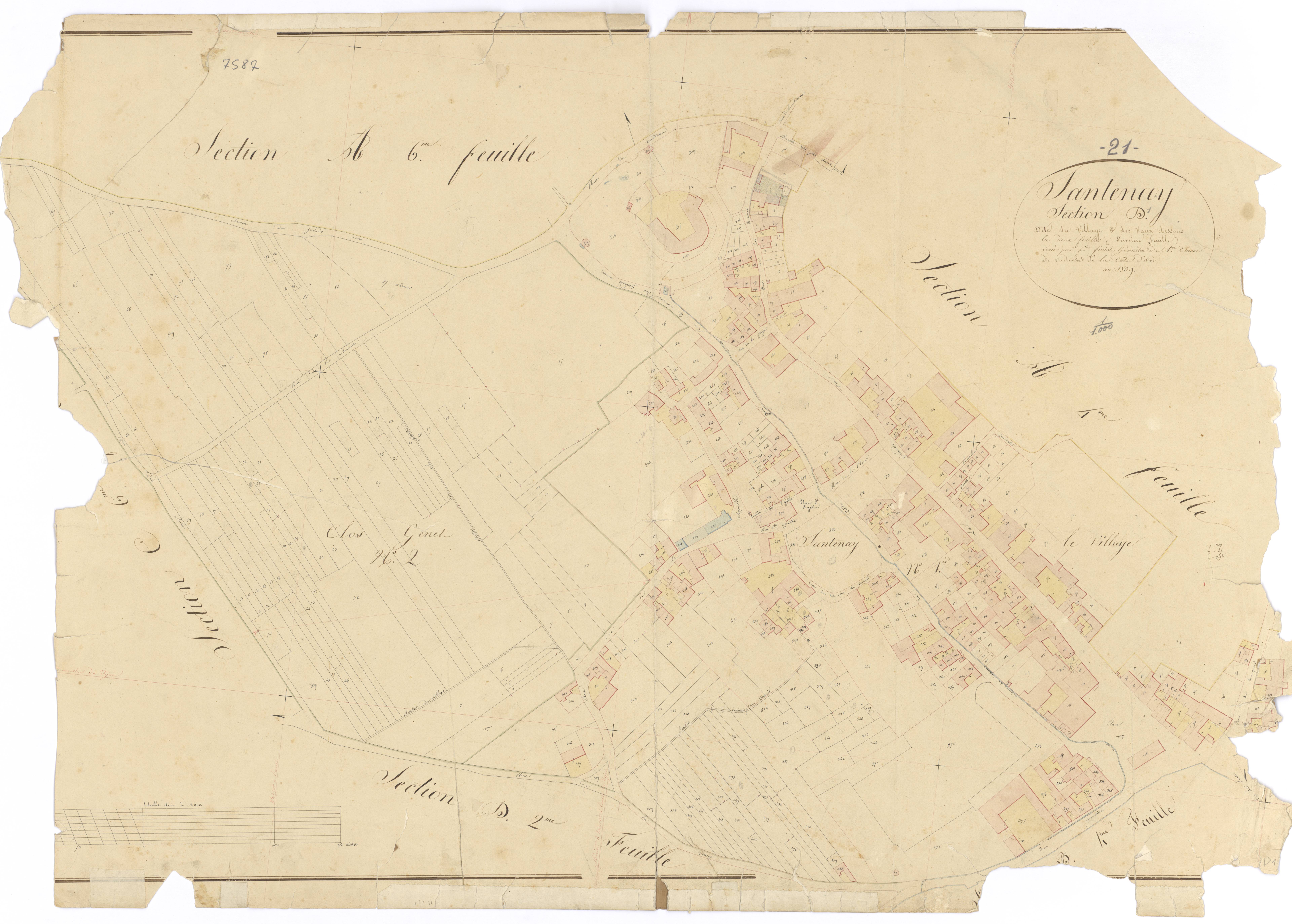 Santenay - Section D1 - 3 P PLAN 582/24