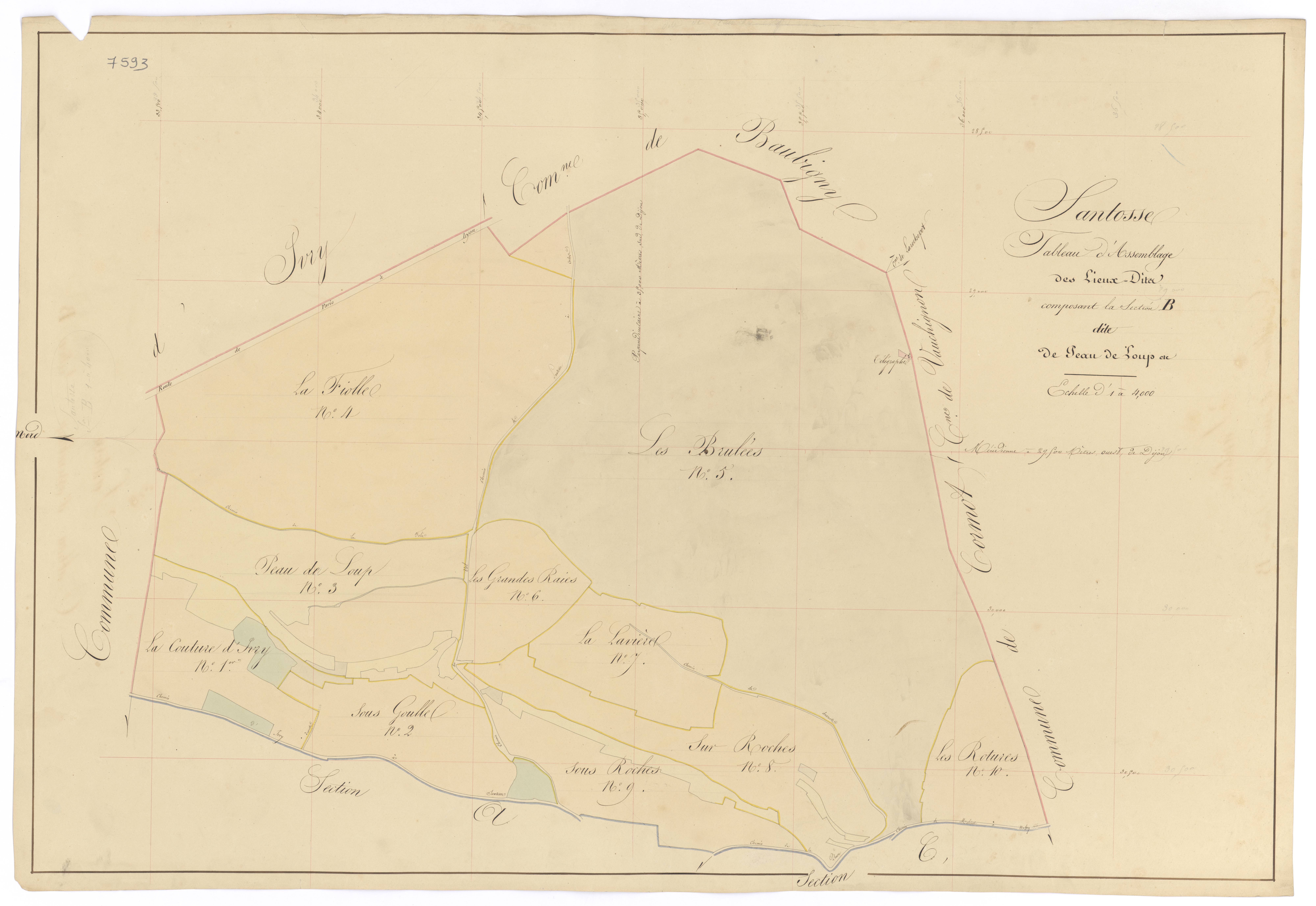 Santosse - Section B (tableau d'assemblage) - 3 P PLAN 583/5