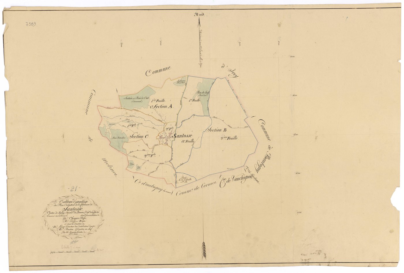 Santosse - Tableau d'assemblage - 3 P PLAN 583/1