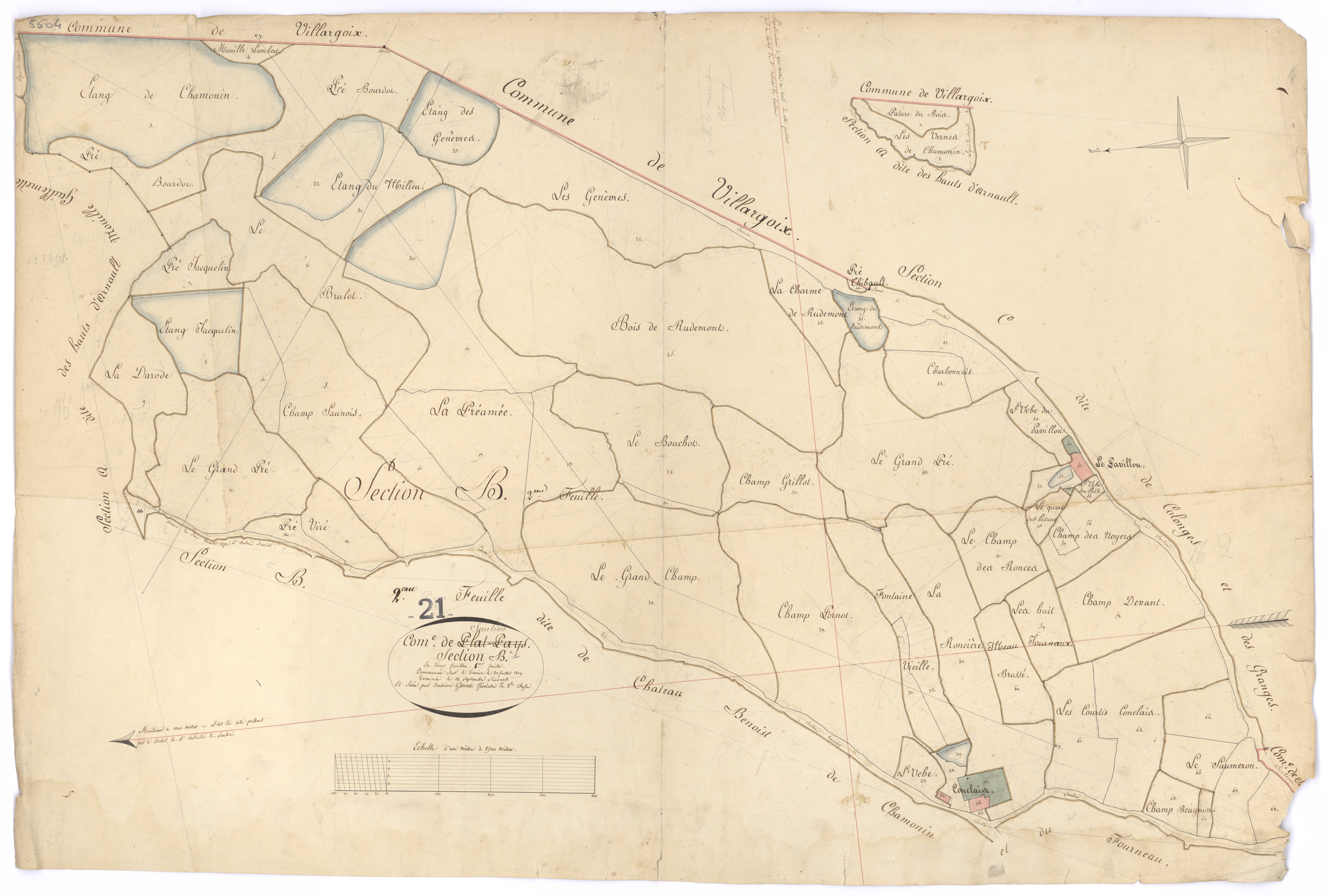 Saulieu - Section B1 - 3 P PLAN 584/3