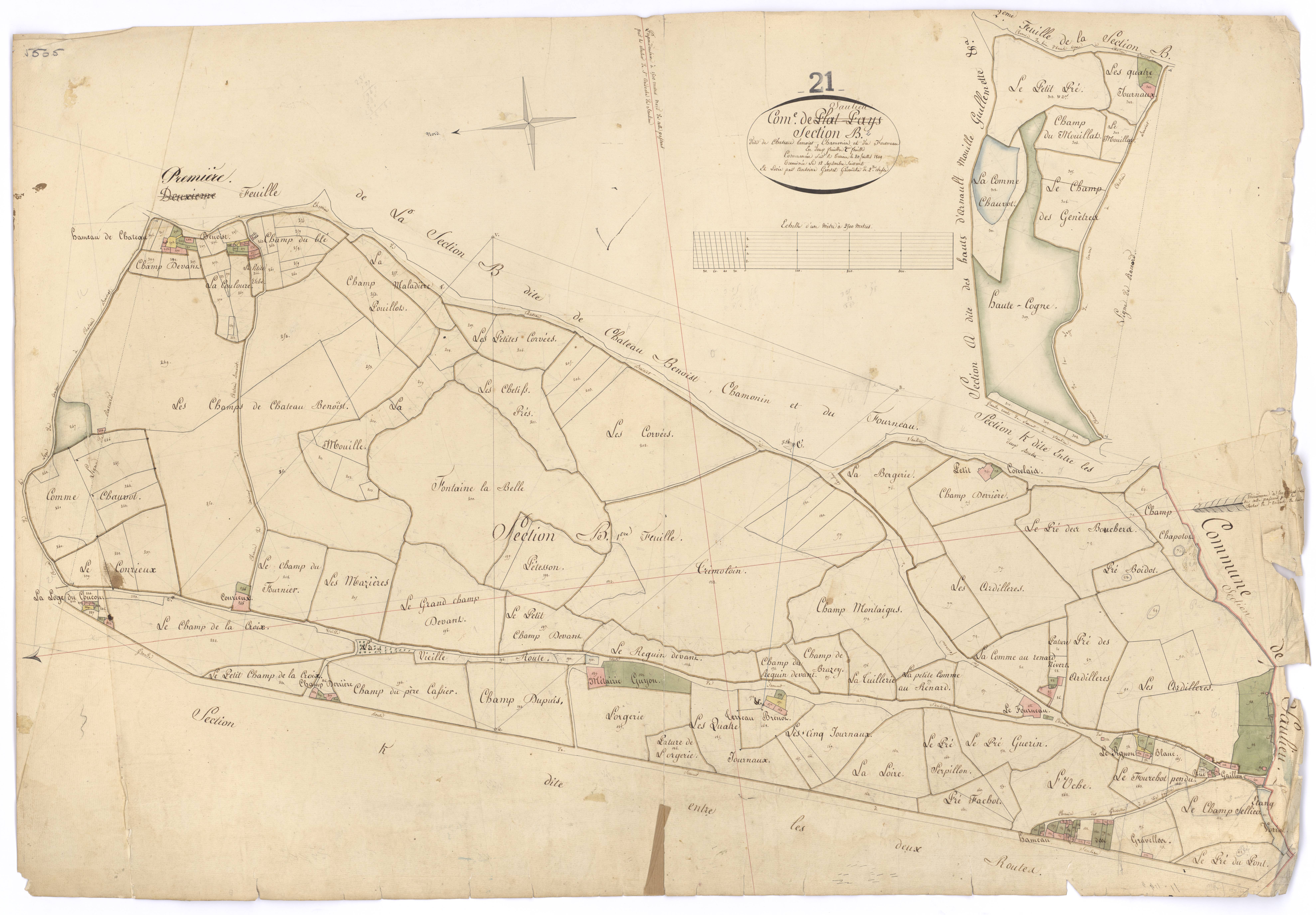 Saulieu - Section B2 - 3 P PLAN 584/4
