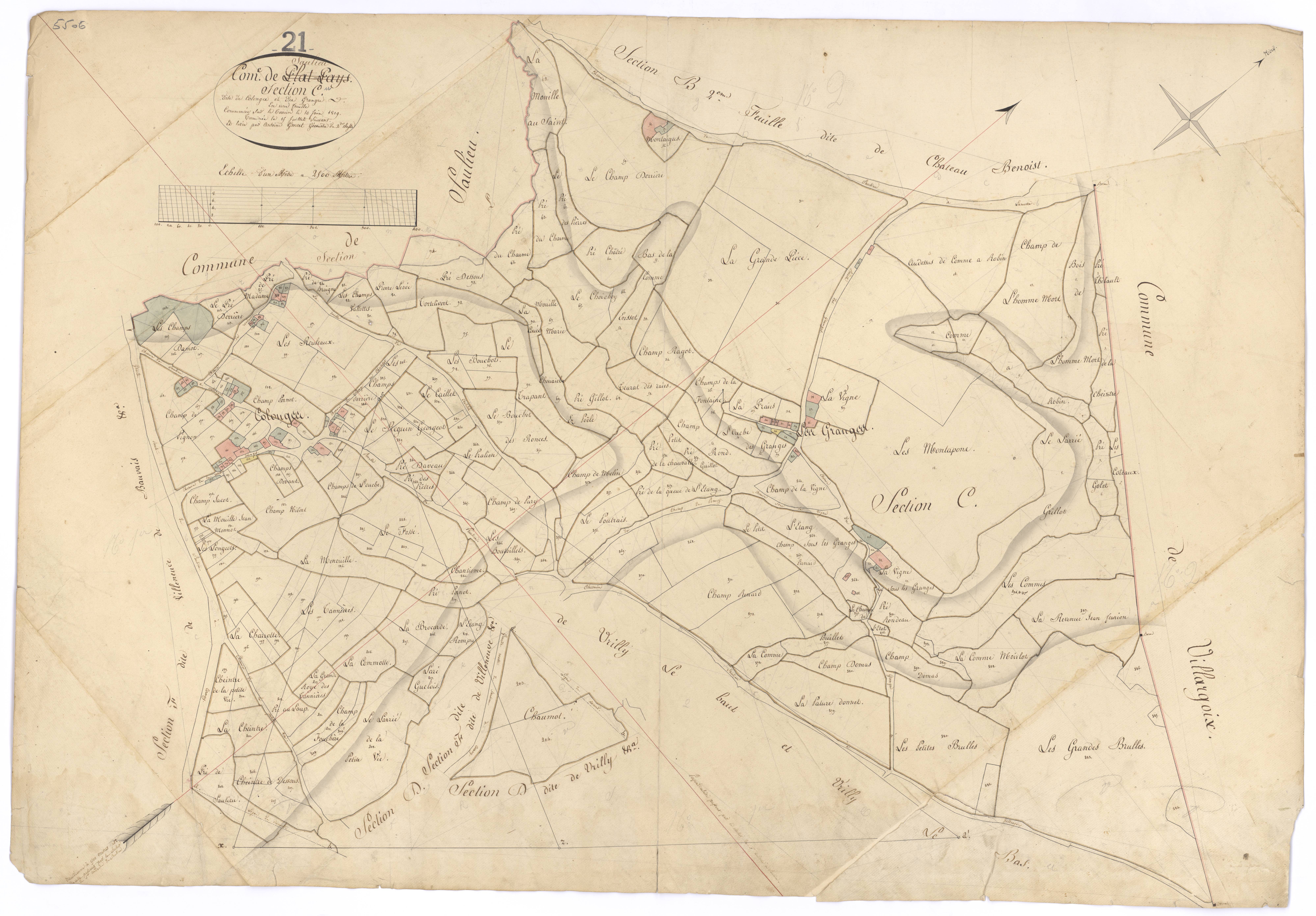 Saulieu - Section C - 3 P PLAN 584/5