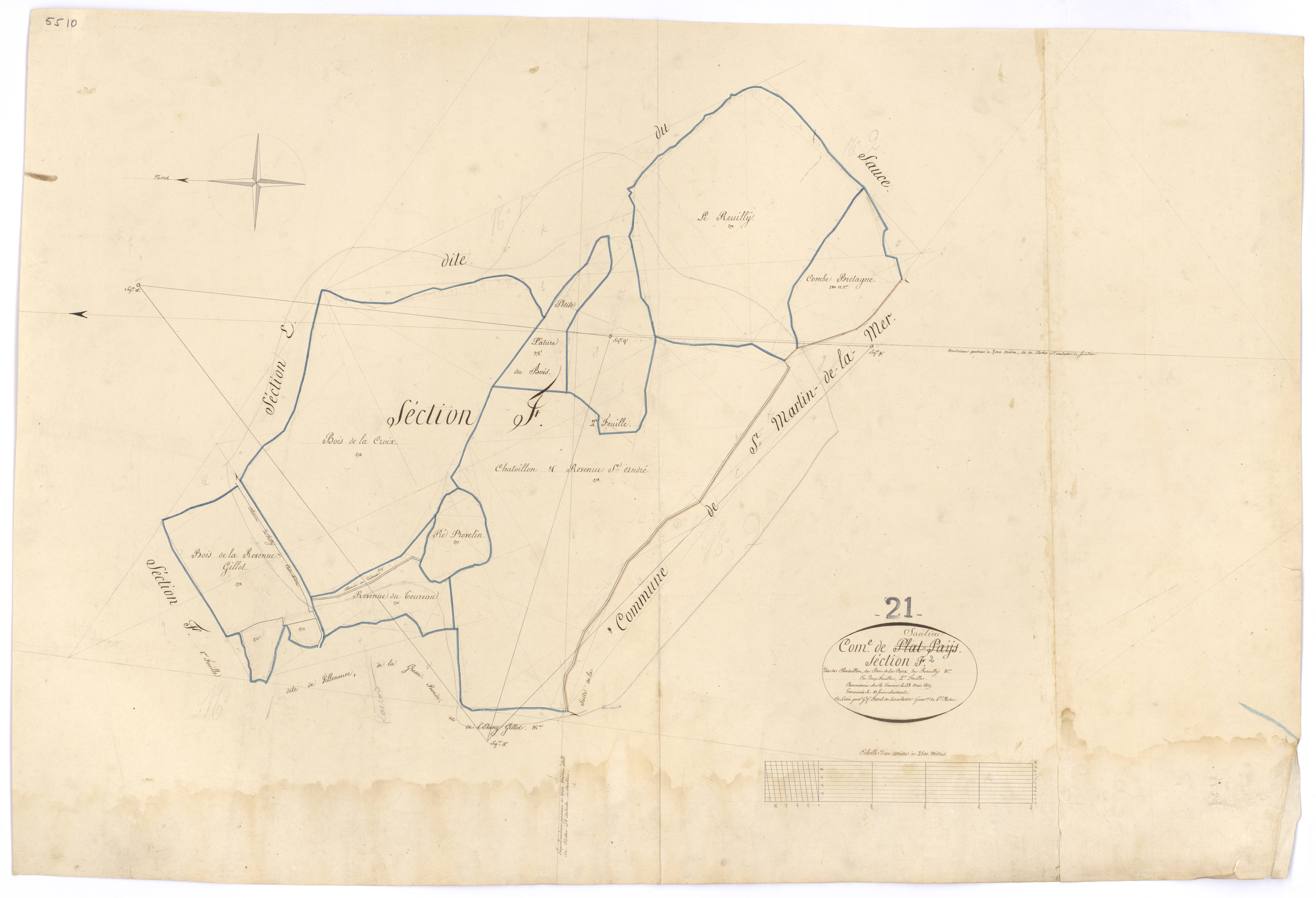 Saulieu - Section F2 - 3 P PLAN 584/9