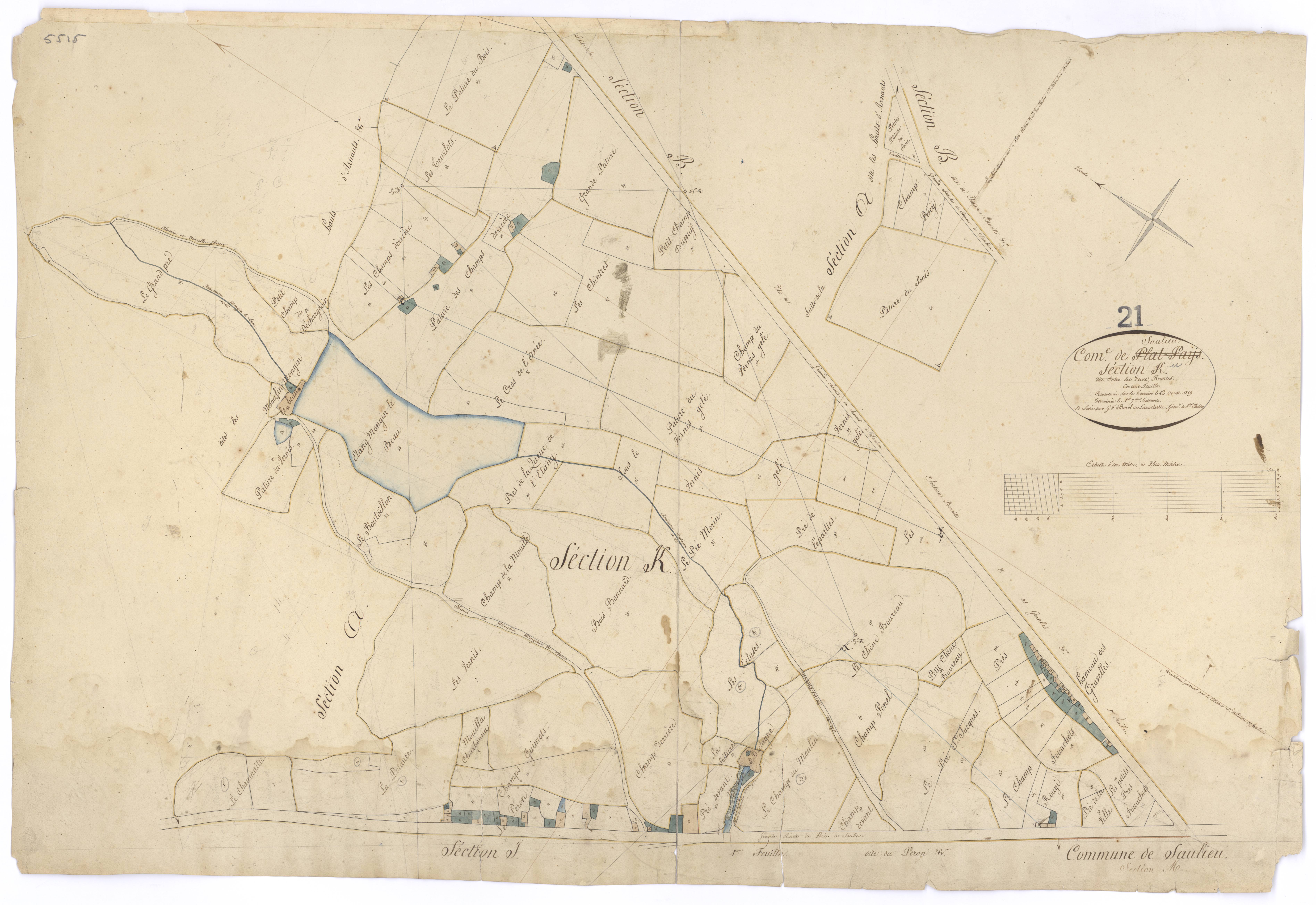 Saulieu - Section K - 3 P PLAN 584/14