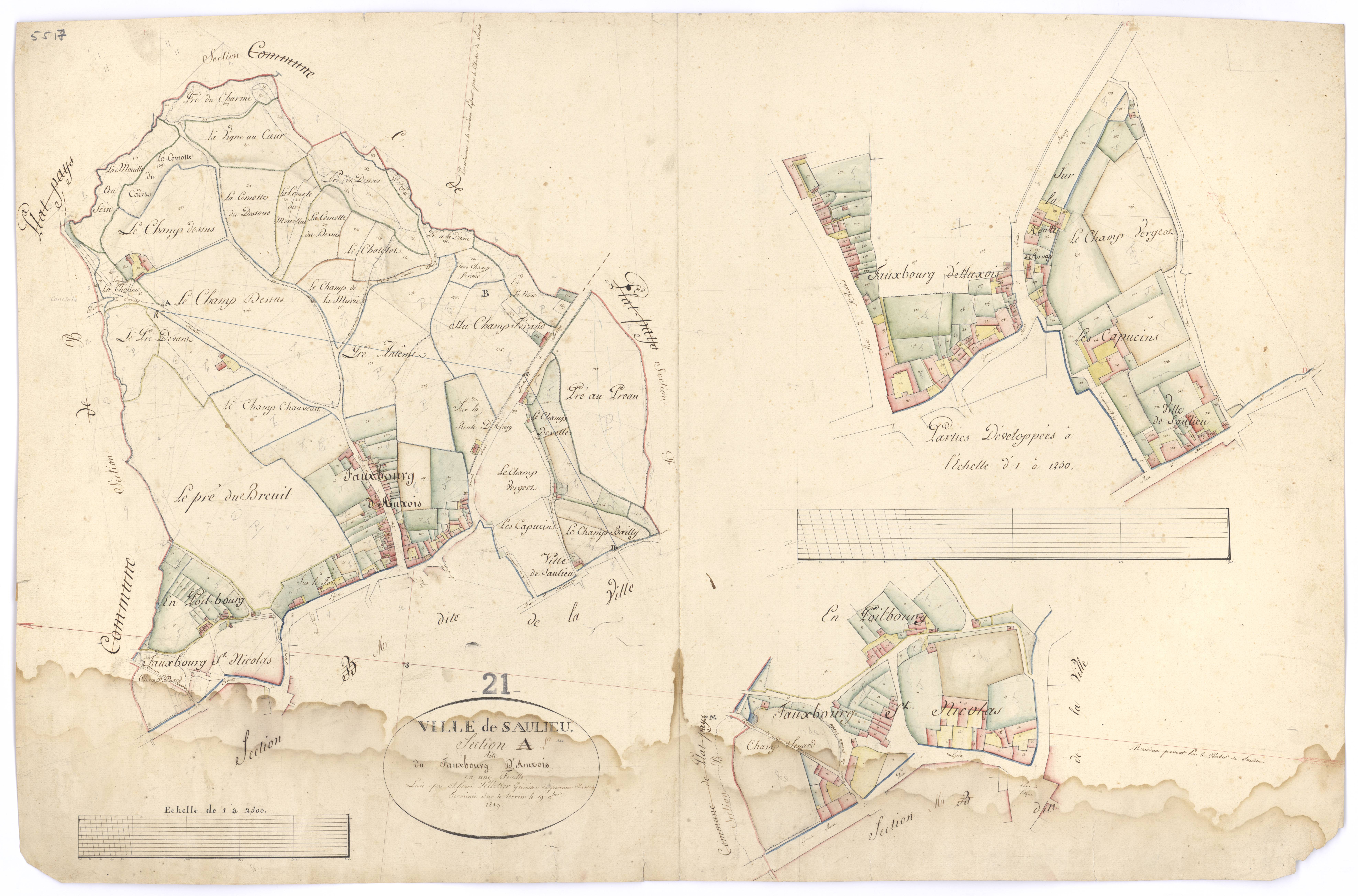 Saulieu - Section L - 3 P PLAN 584/16