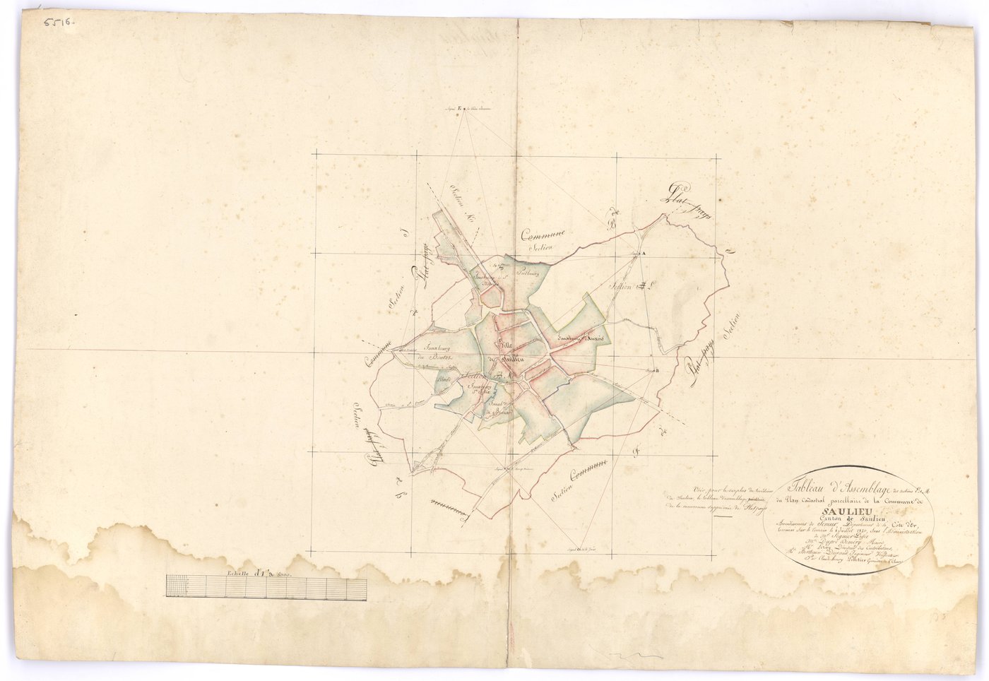 Saulieu - Tableau d'assemblageÂ : Sections L-M - 3 P PLAN 584/15