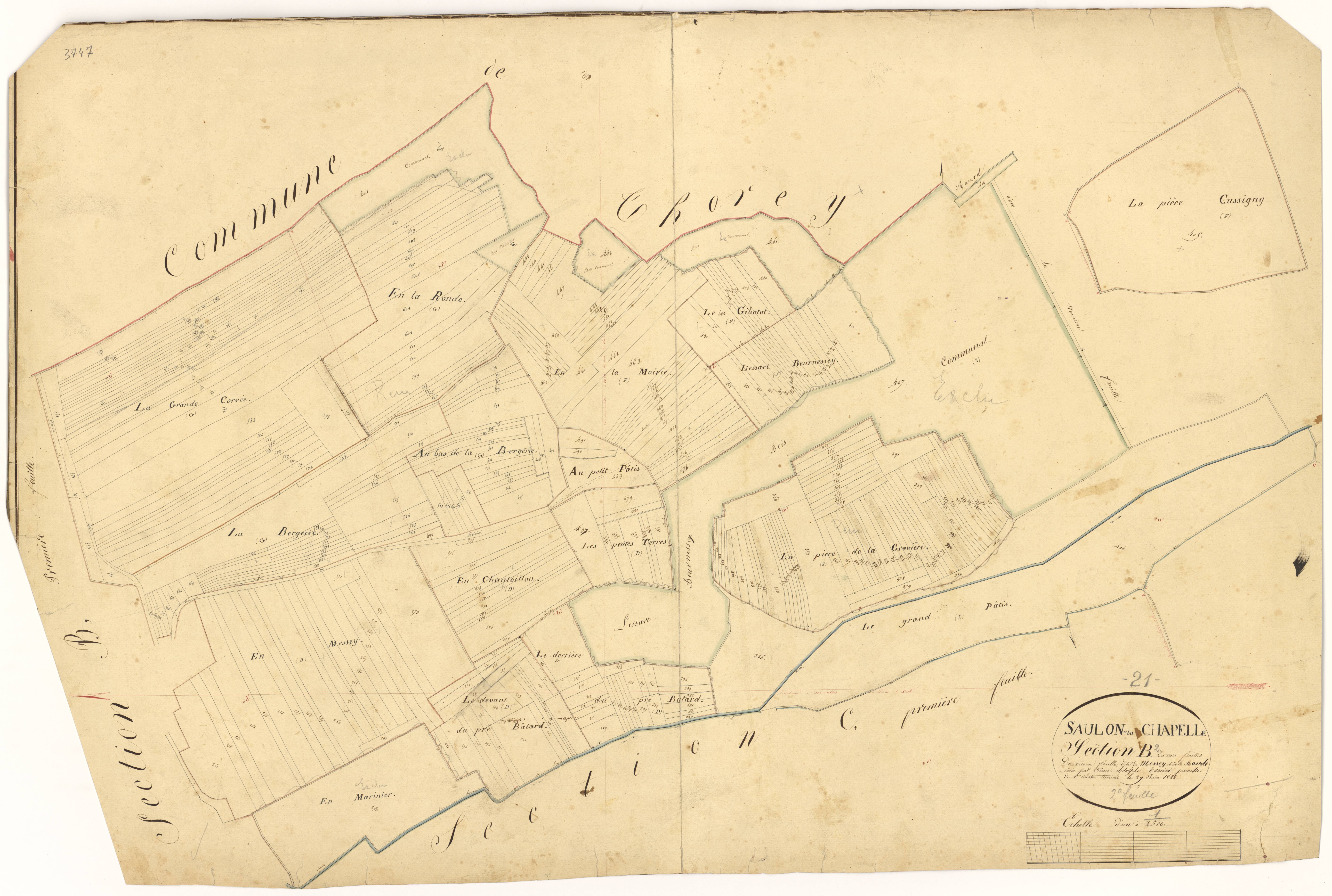 Saulon-la-Chapelle - Section B2 - 3 P PLAN 585/4