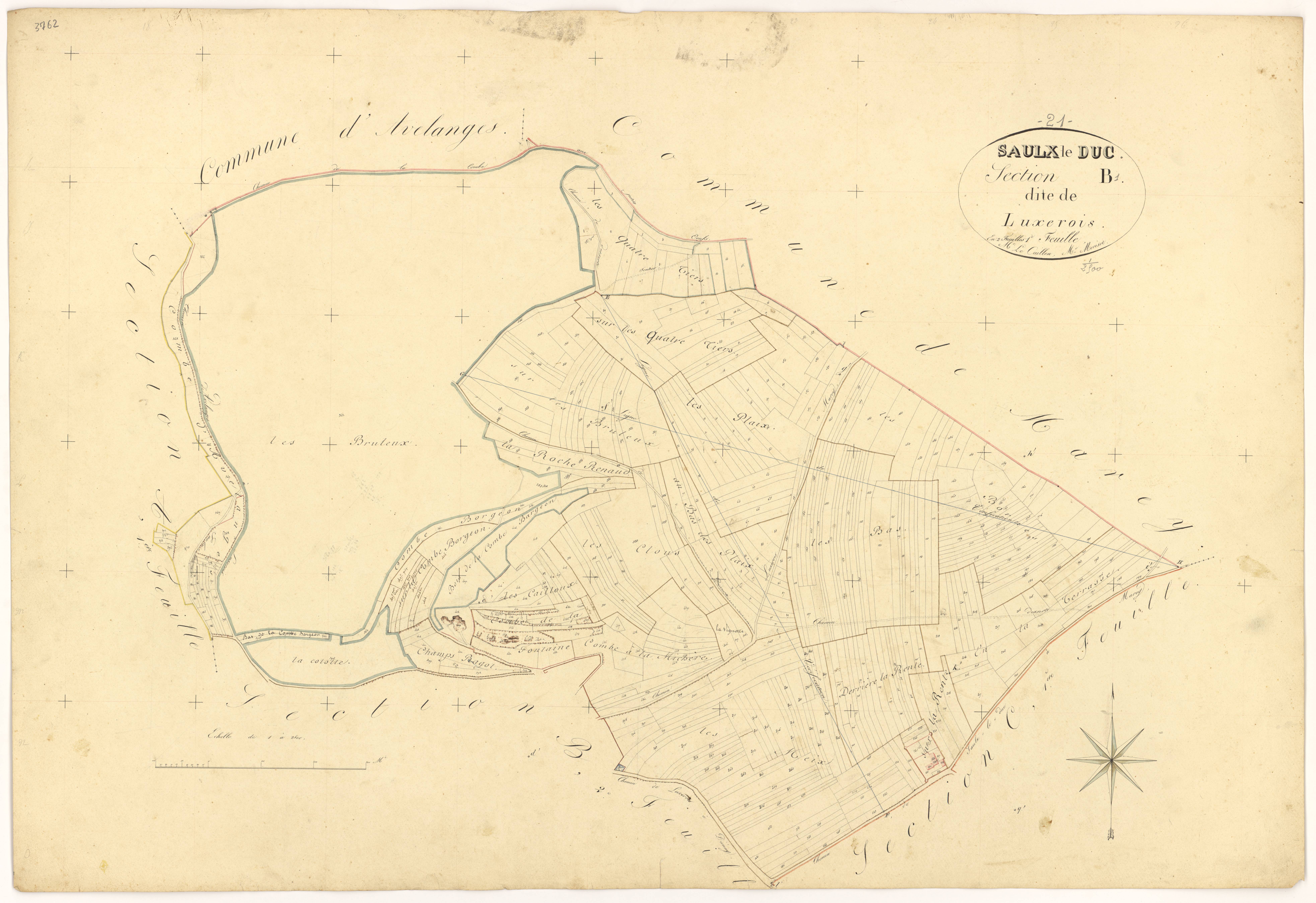 Saulx-le-Duc - Section B1 - 3 P PLAN 587/4
