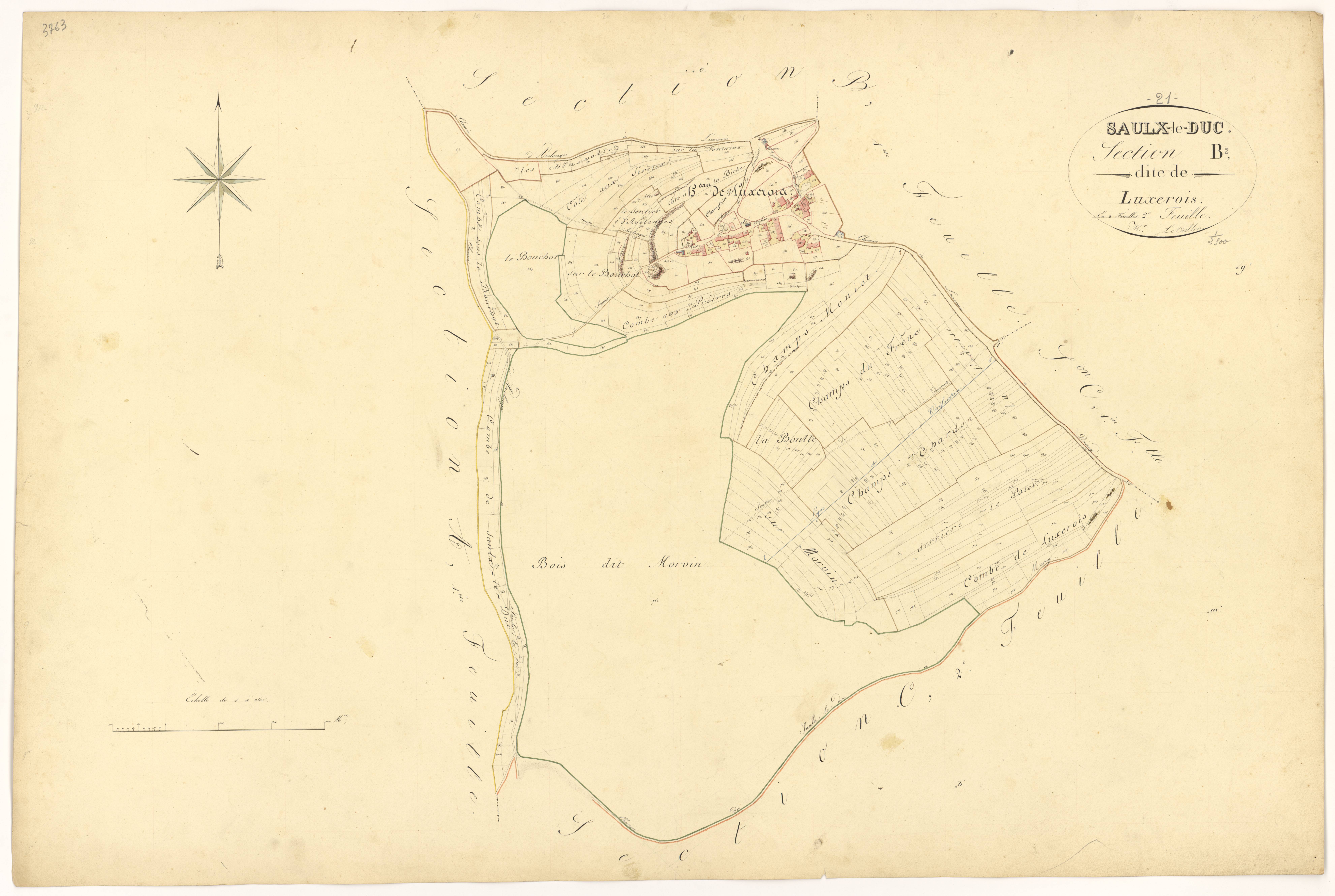Saulx-le-Duc - Section B2 - 3 P PLAN 587/5