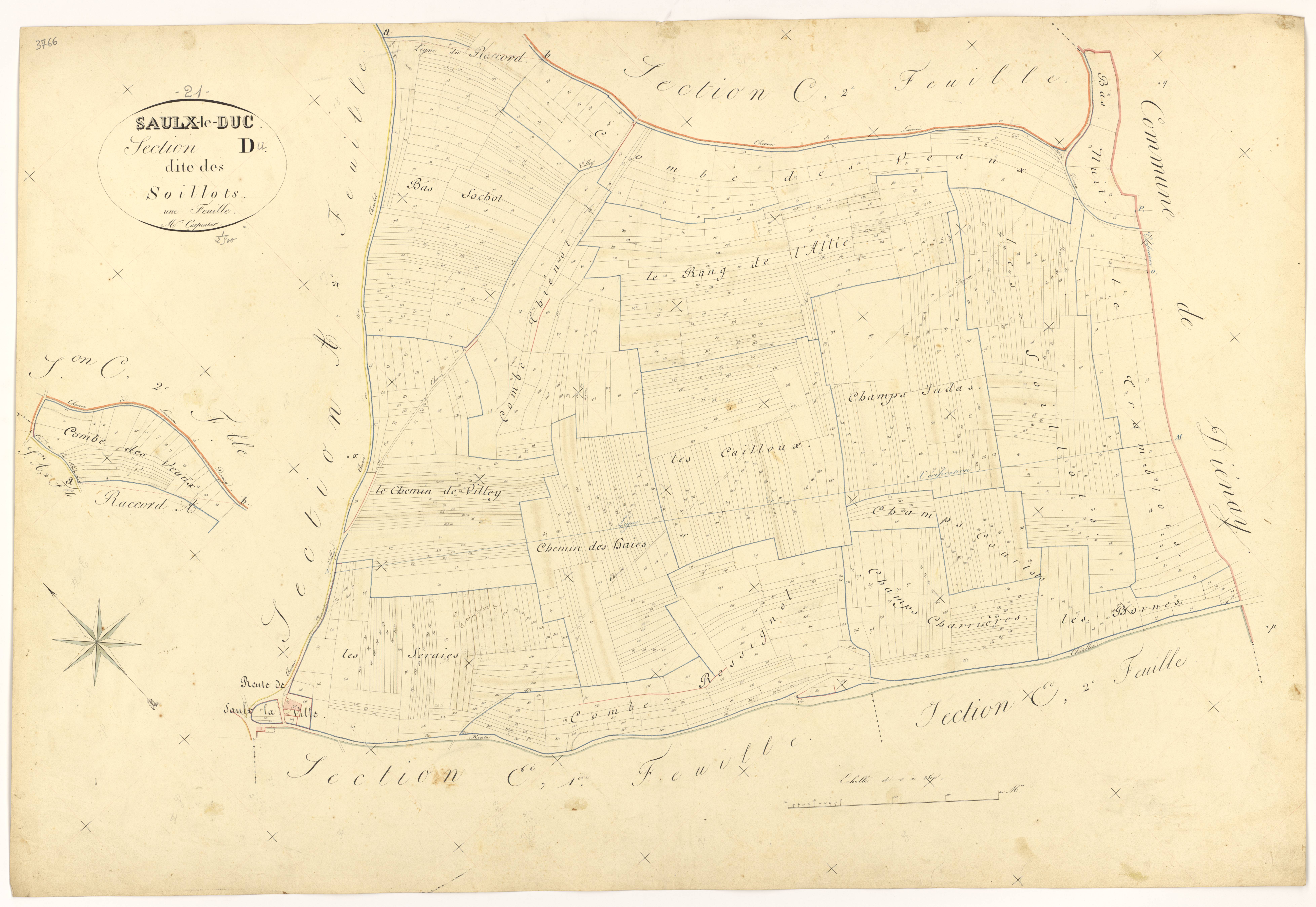 Saulx-le-Duc - Section D - 3 P PLAN 587/8