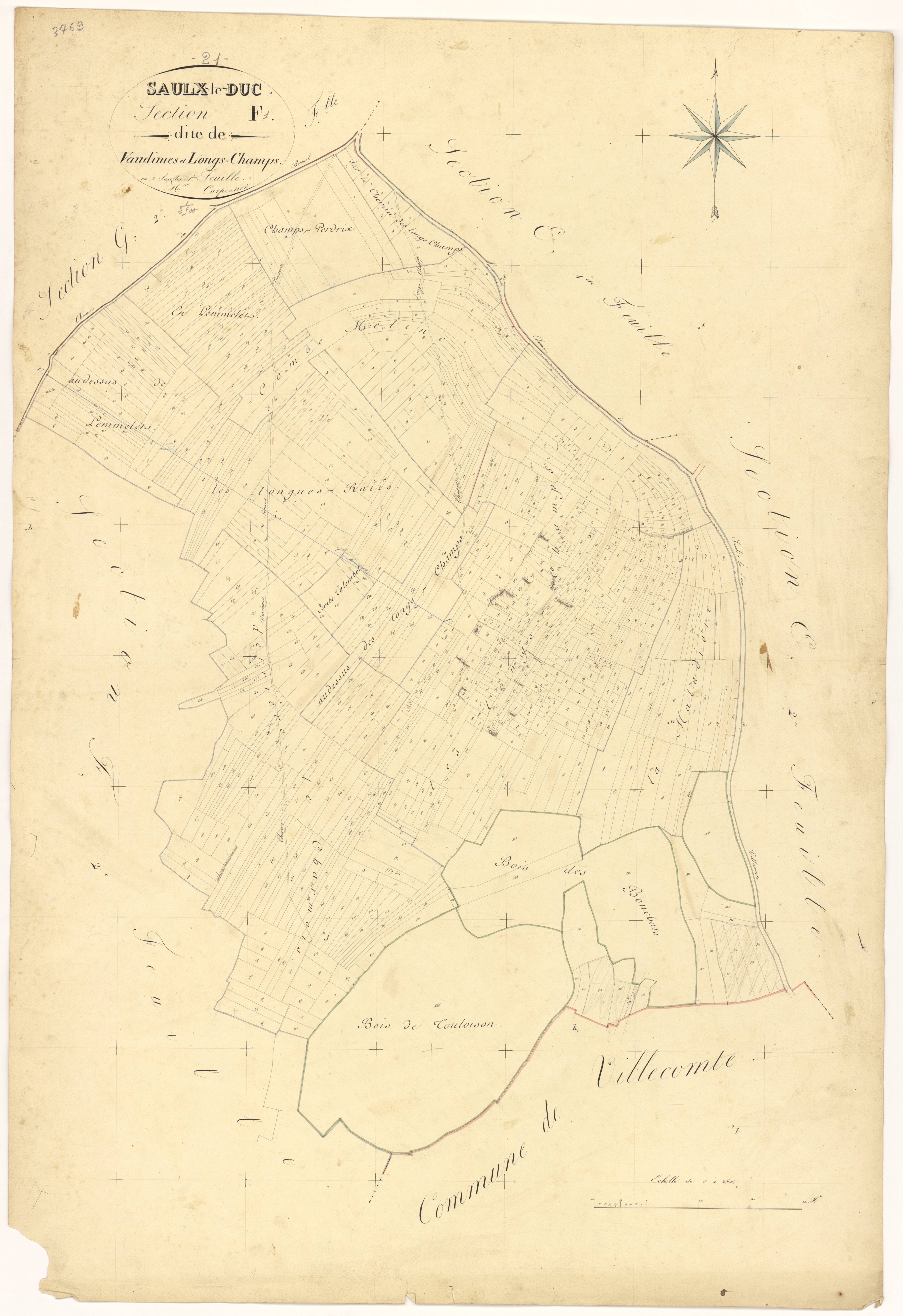 Saulx-le-Duc - Section F1 - 3 P PLAN 587/11
