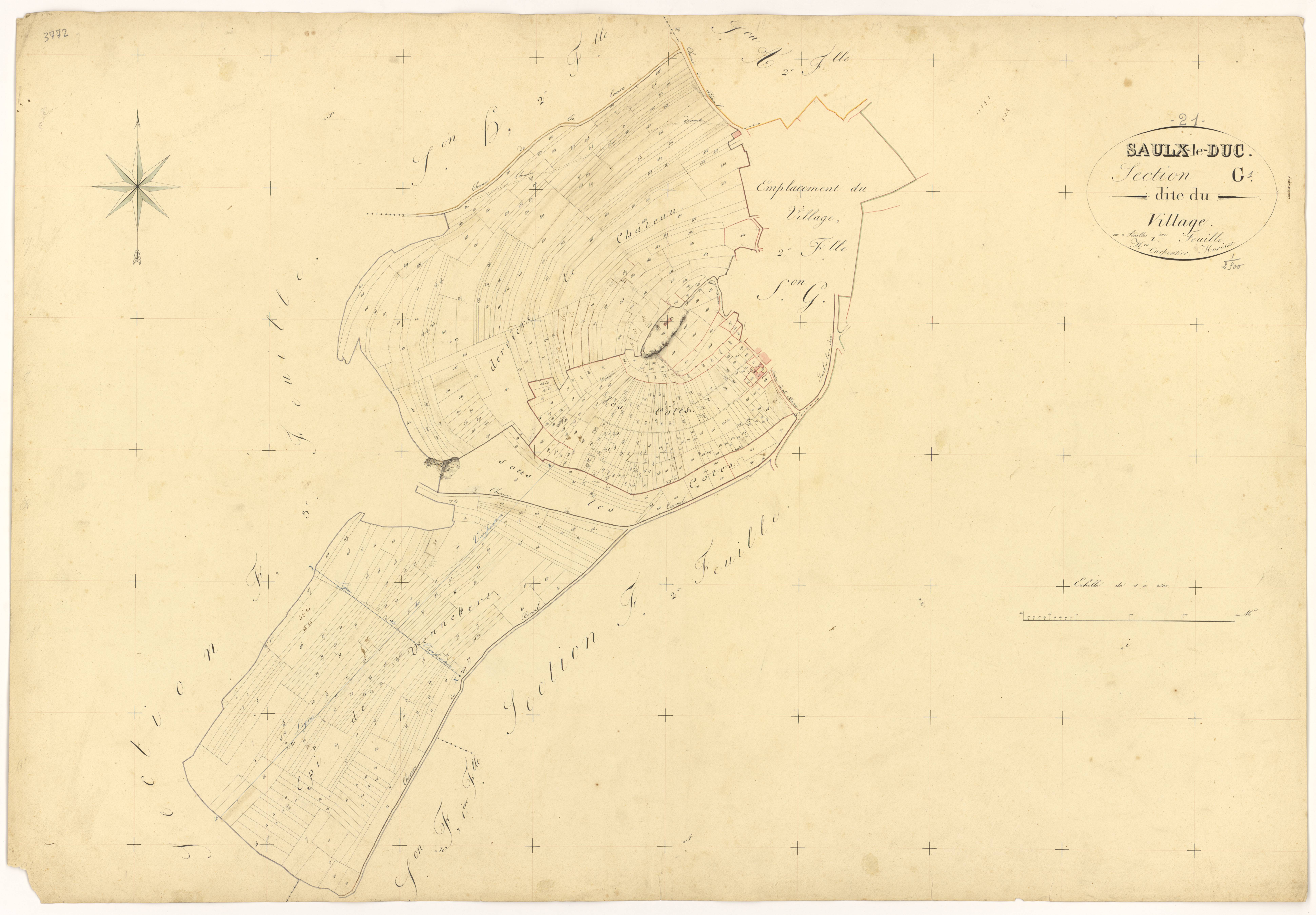 Saulx-le-Duc - Section G1 - 3 P PLAN 587/14