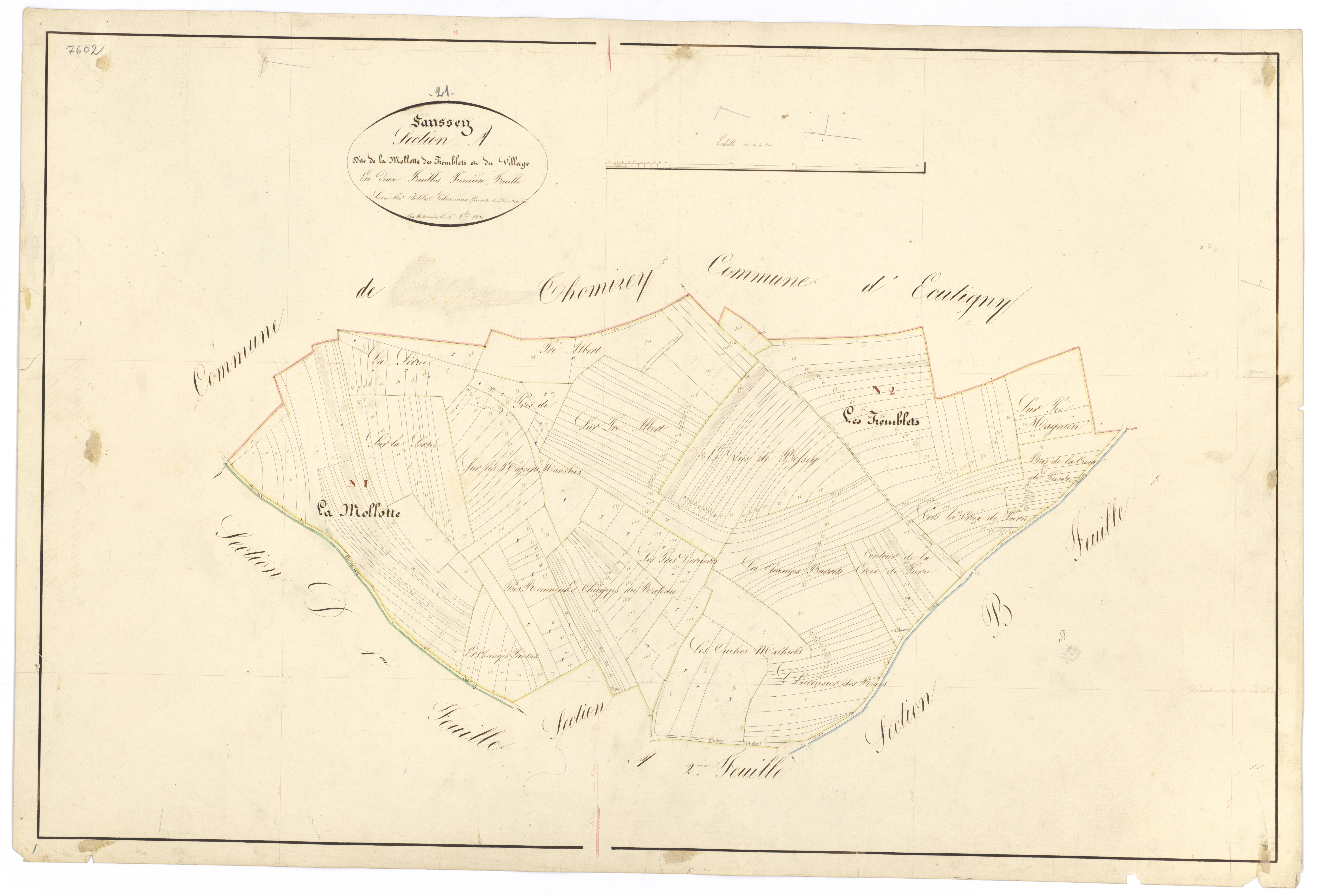 Saussey - Section A1 - 3 P PLAN 588/3