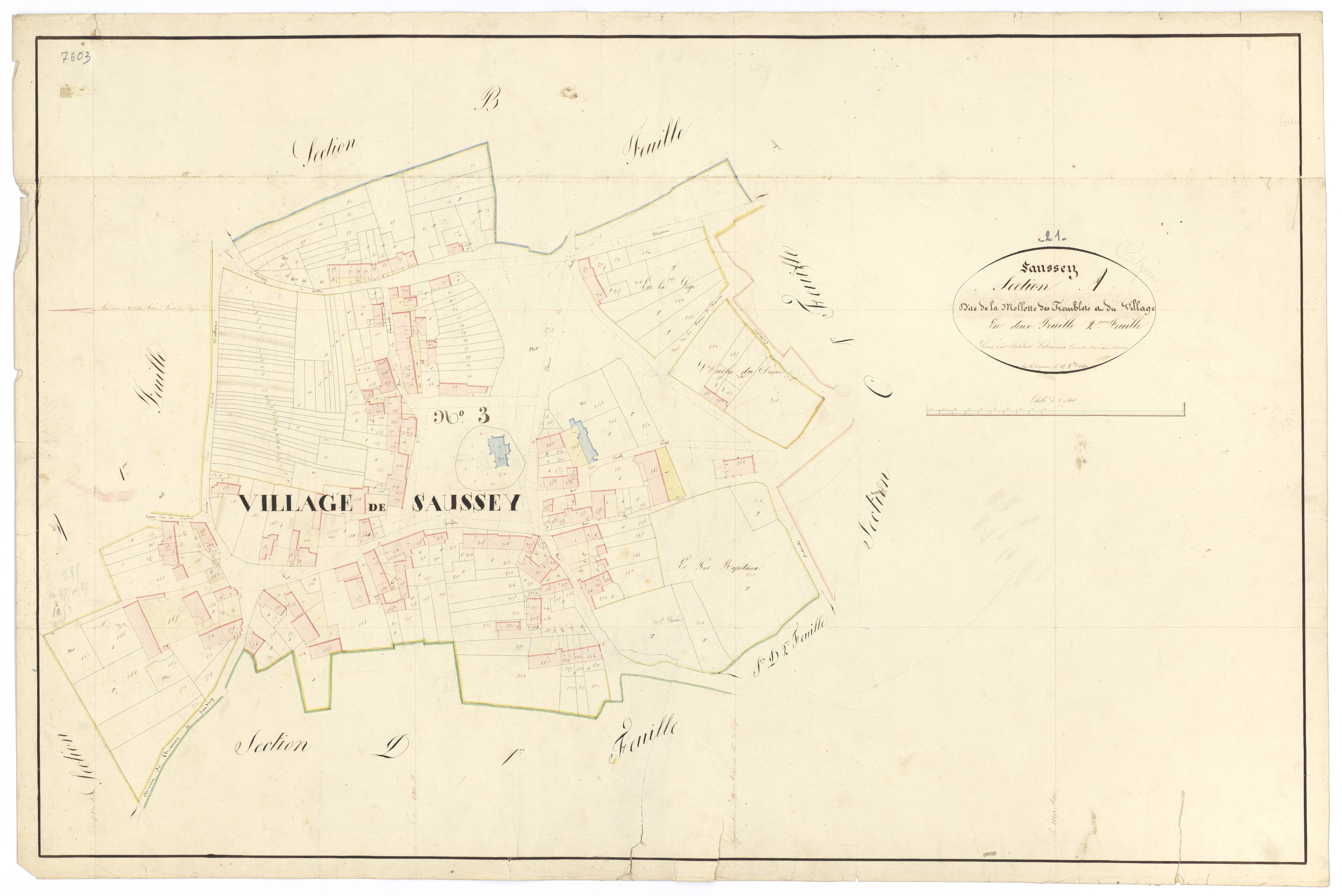 Saussey - Section A2 - 3 P PLAN 588/4