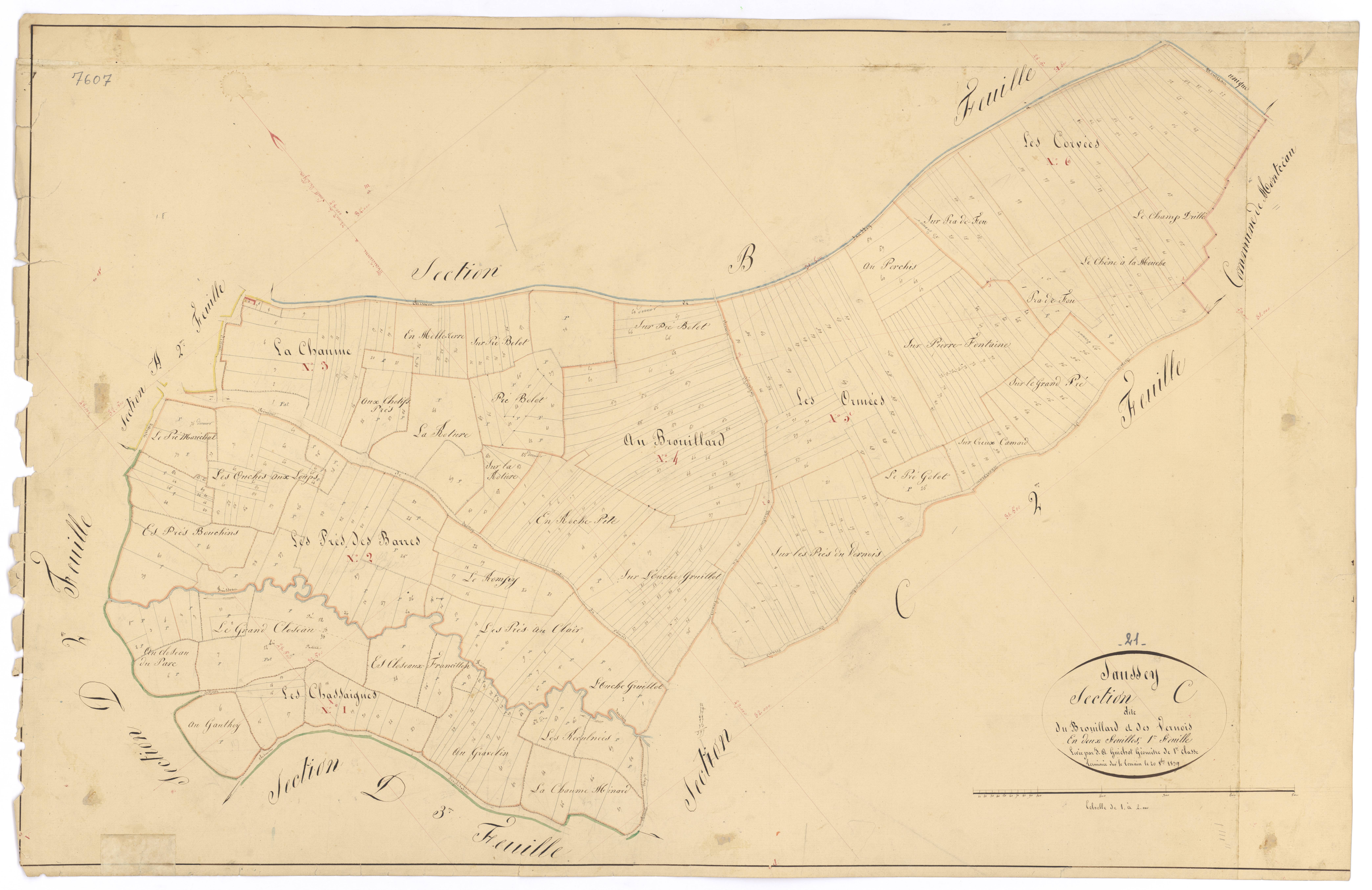 Saussey - Section C1 - 3 P PLAN 588/8