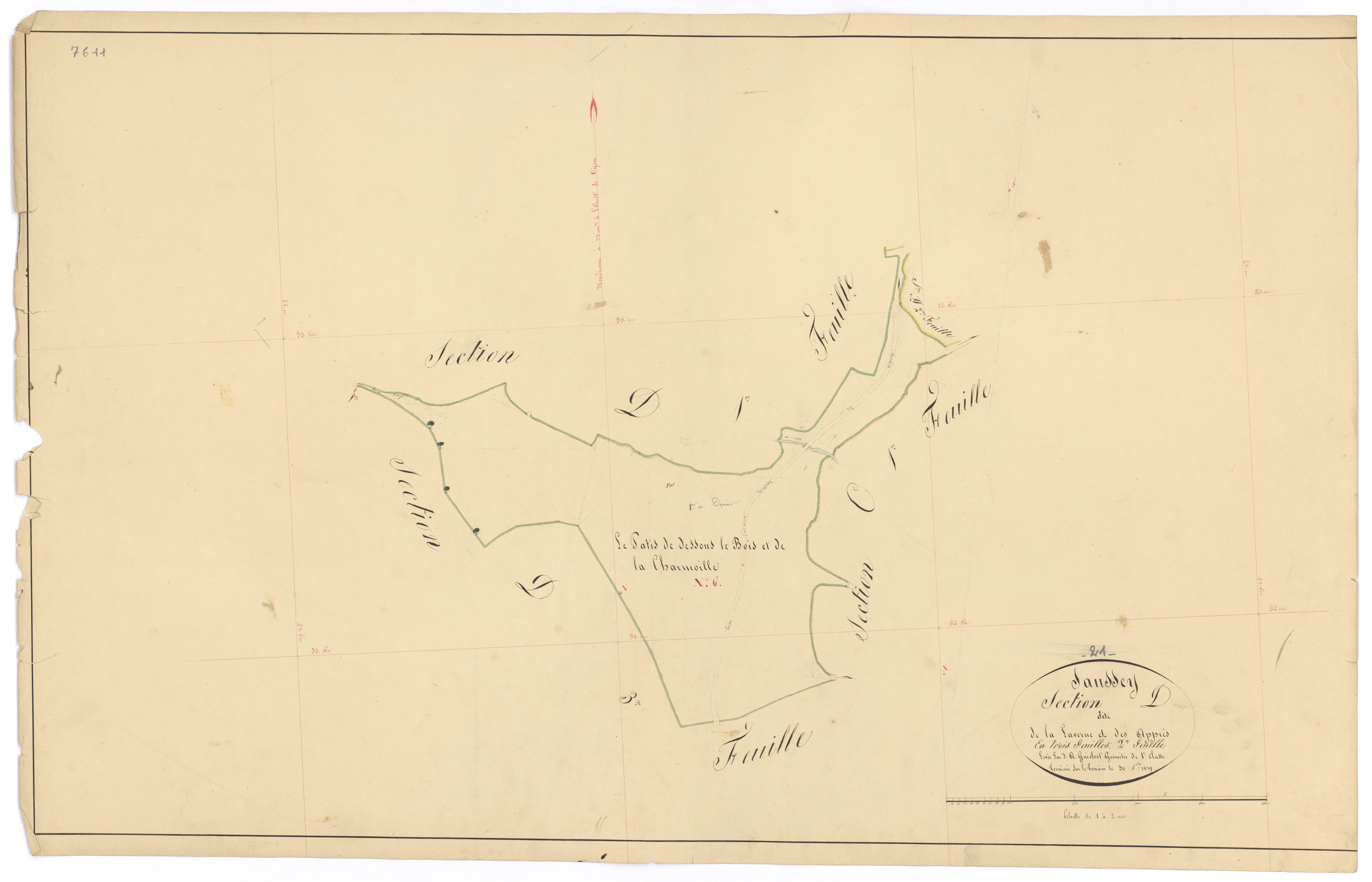Saussey - Section D2 - 3 P PLAN 588/12