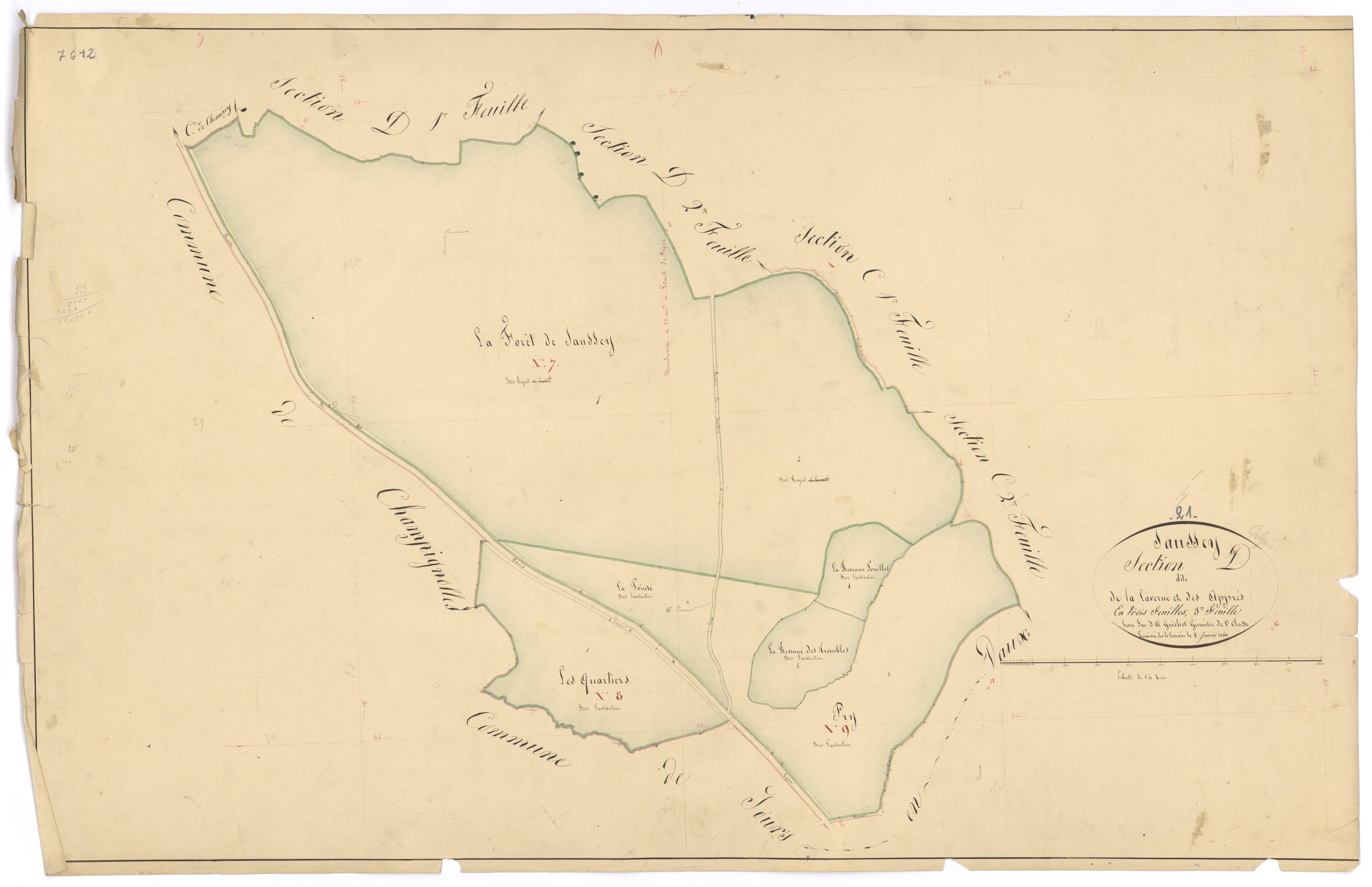 Saussey - Section D3 - 3 P PLAN 588/13