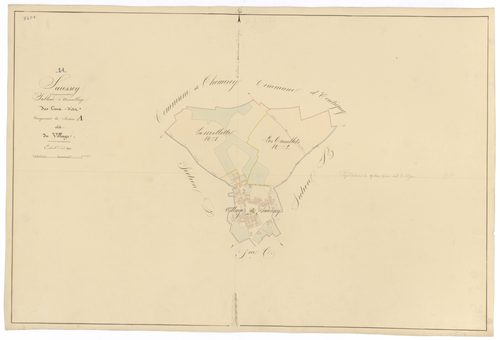 Saussey - Section A (tableau d'assemblage) - 3 P PLAN 588/2