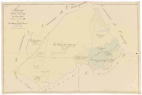 Saussey - Section D (tableau d'assemblage) - 3 P PLAN 588/10