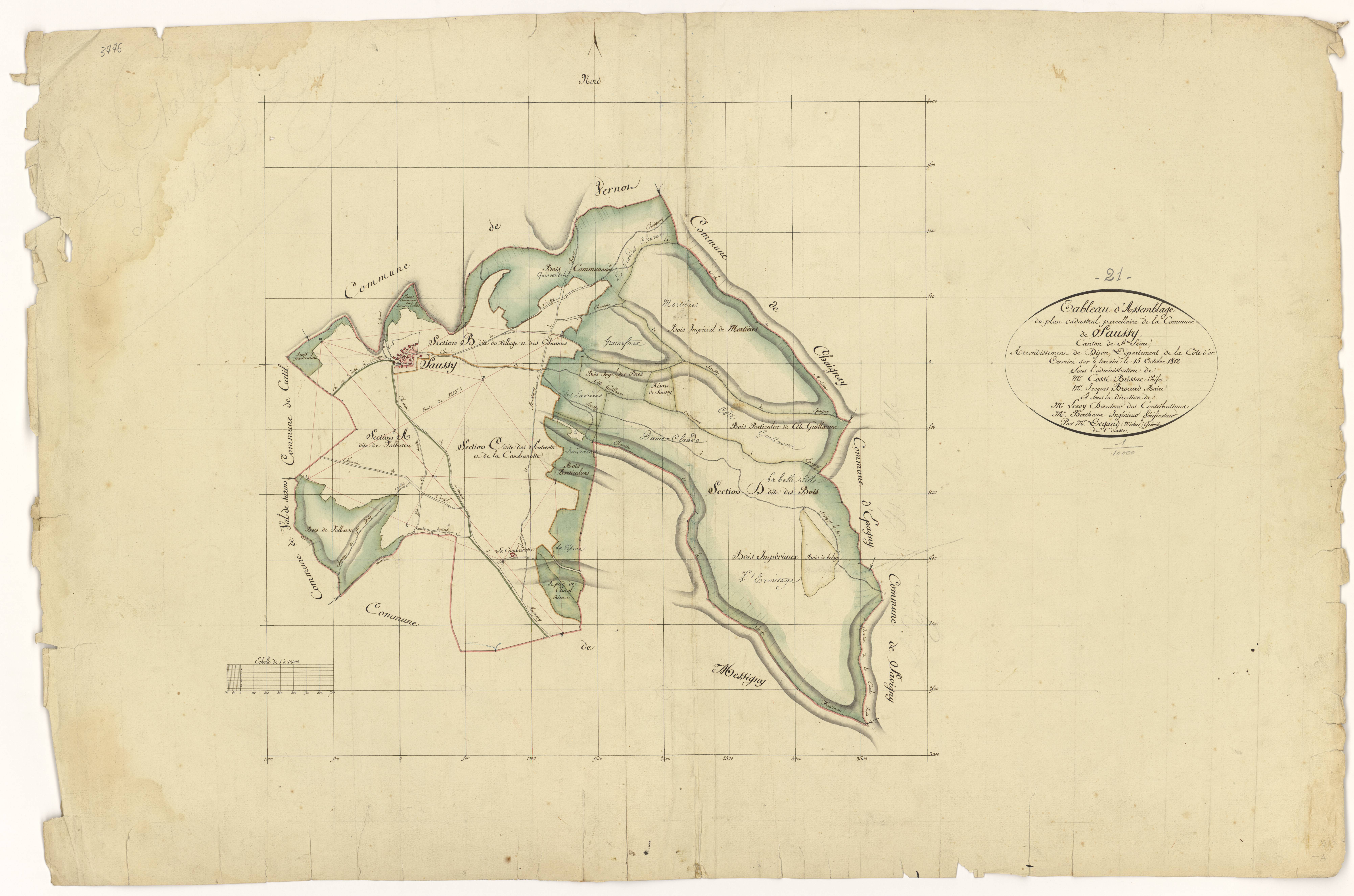 Saussy - Tableau d'assemblage - 3 P PLAN 589/1