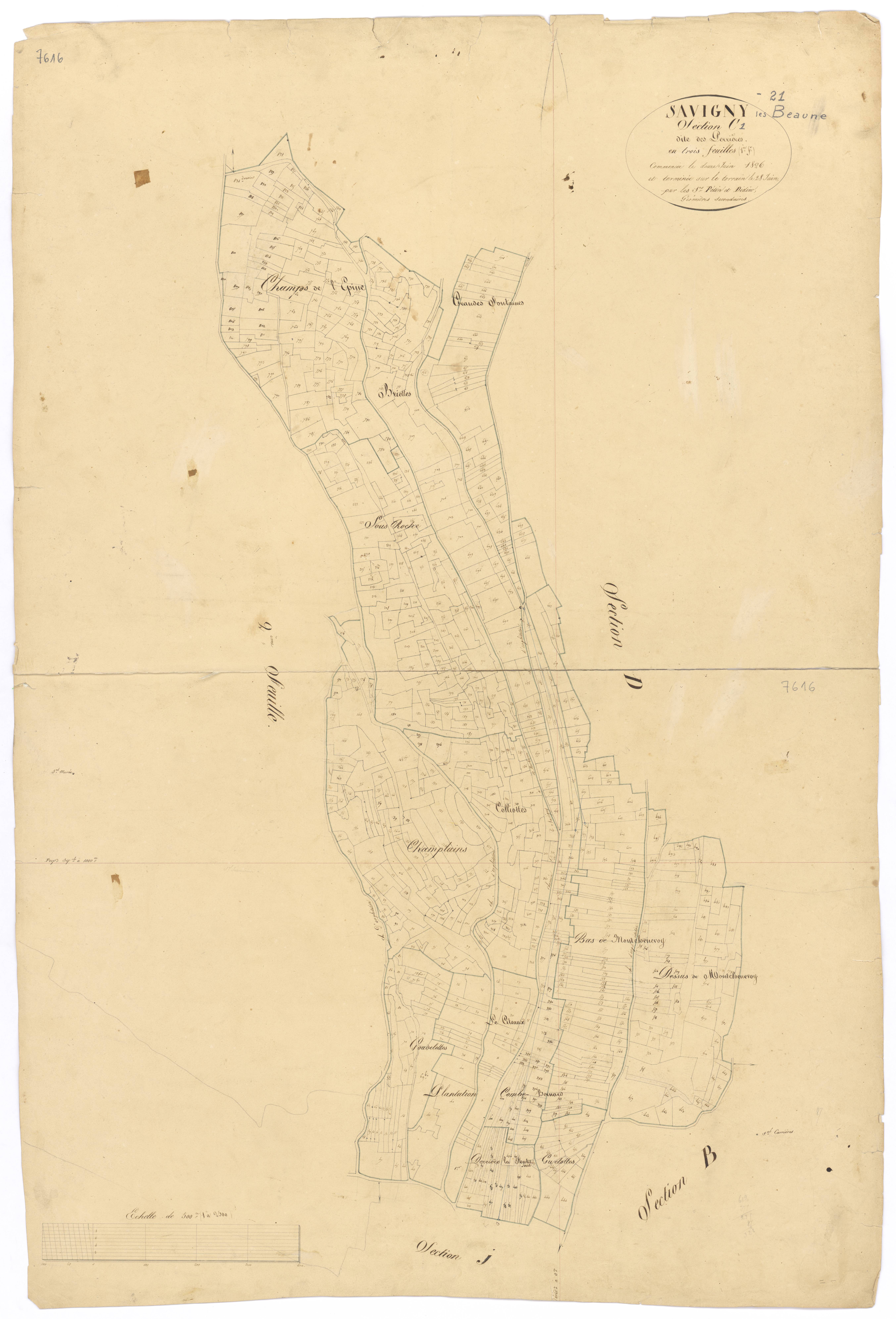 Savigny-lès-Beaune - Section C1 - 3 P PLAN 591/4