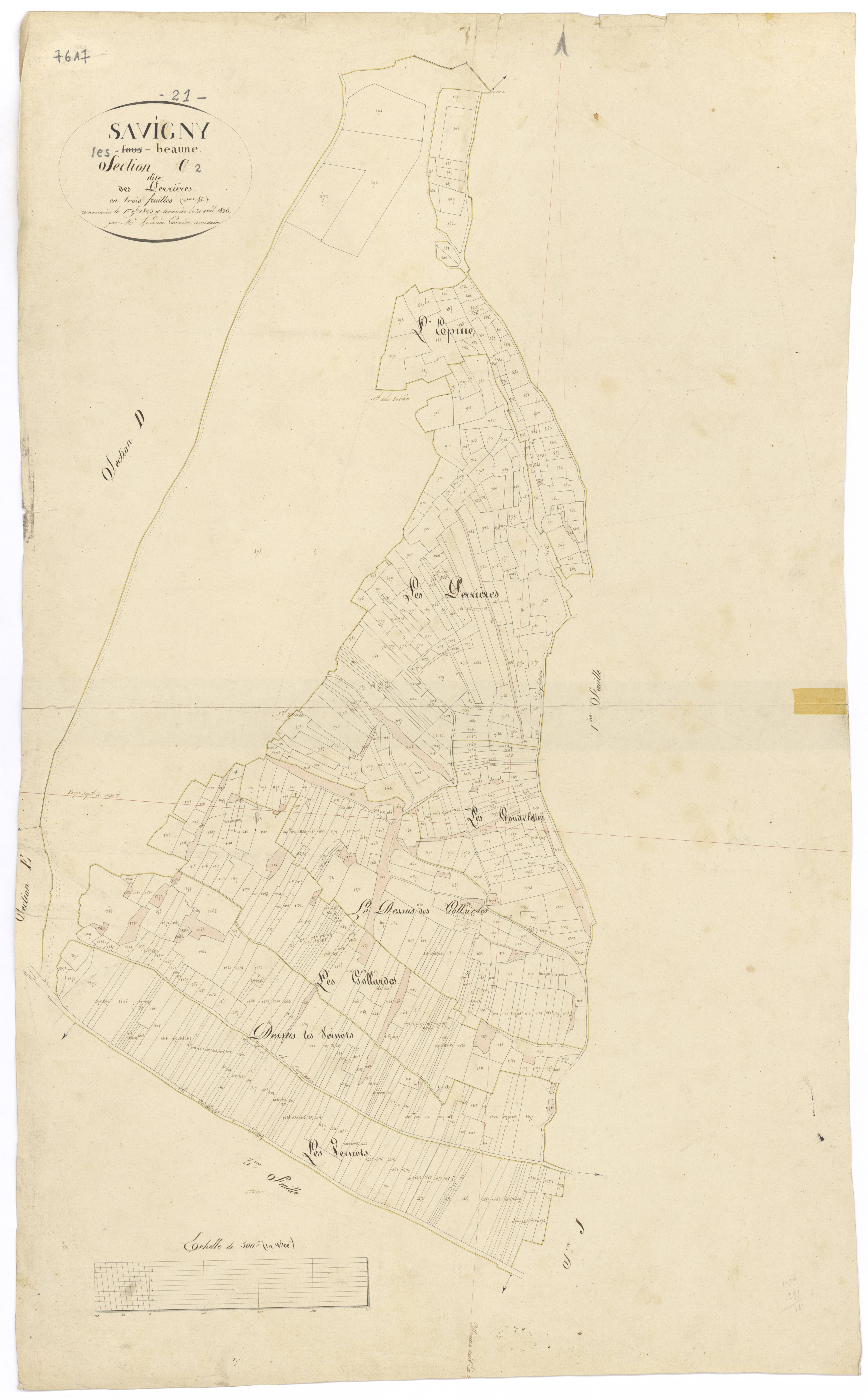 Savigny-lès-Beaune - Section C2 - 3 P PLAN 591/5