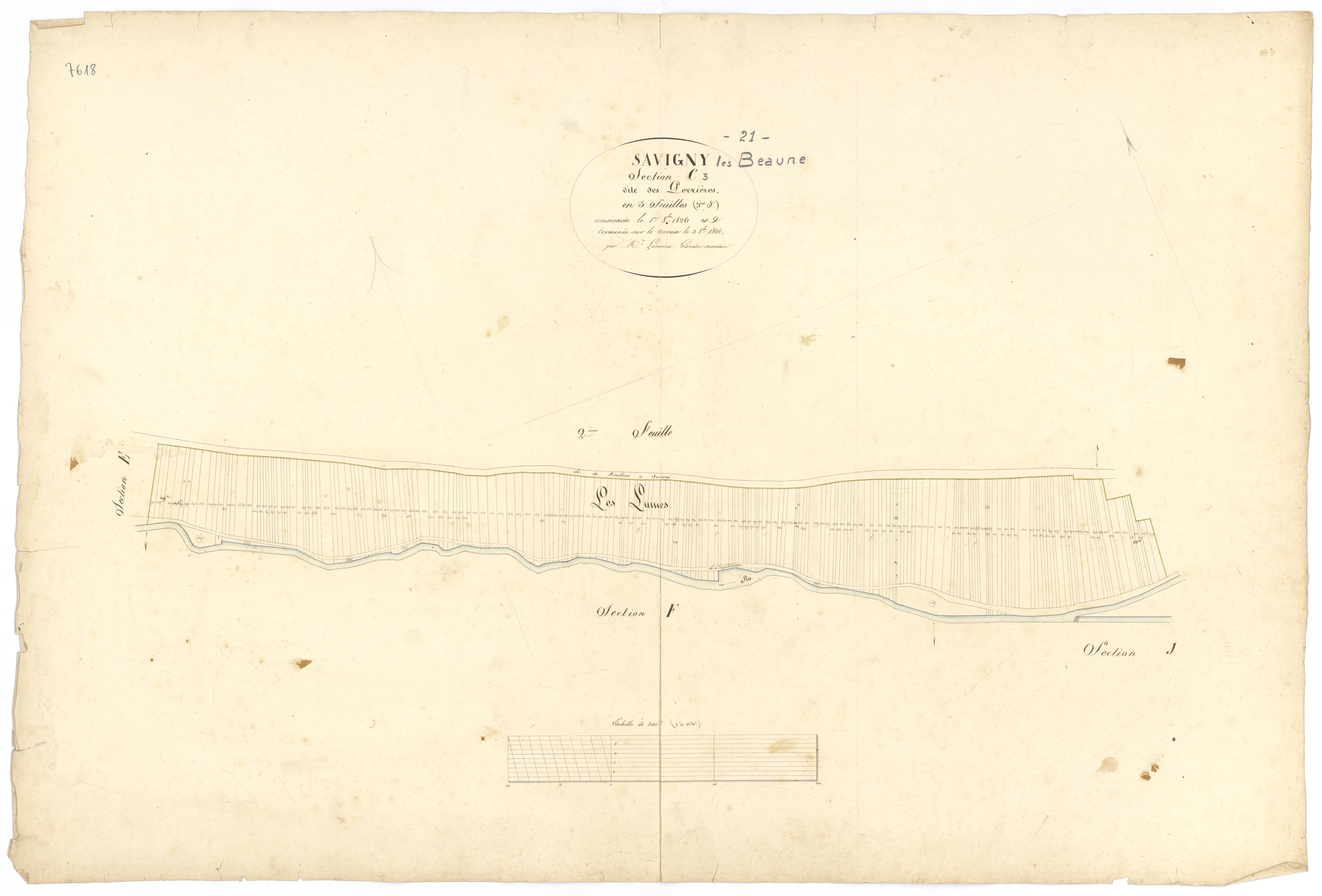 Savigny-lès-Beaune - Section C3 - 3 P PLAN 591/6