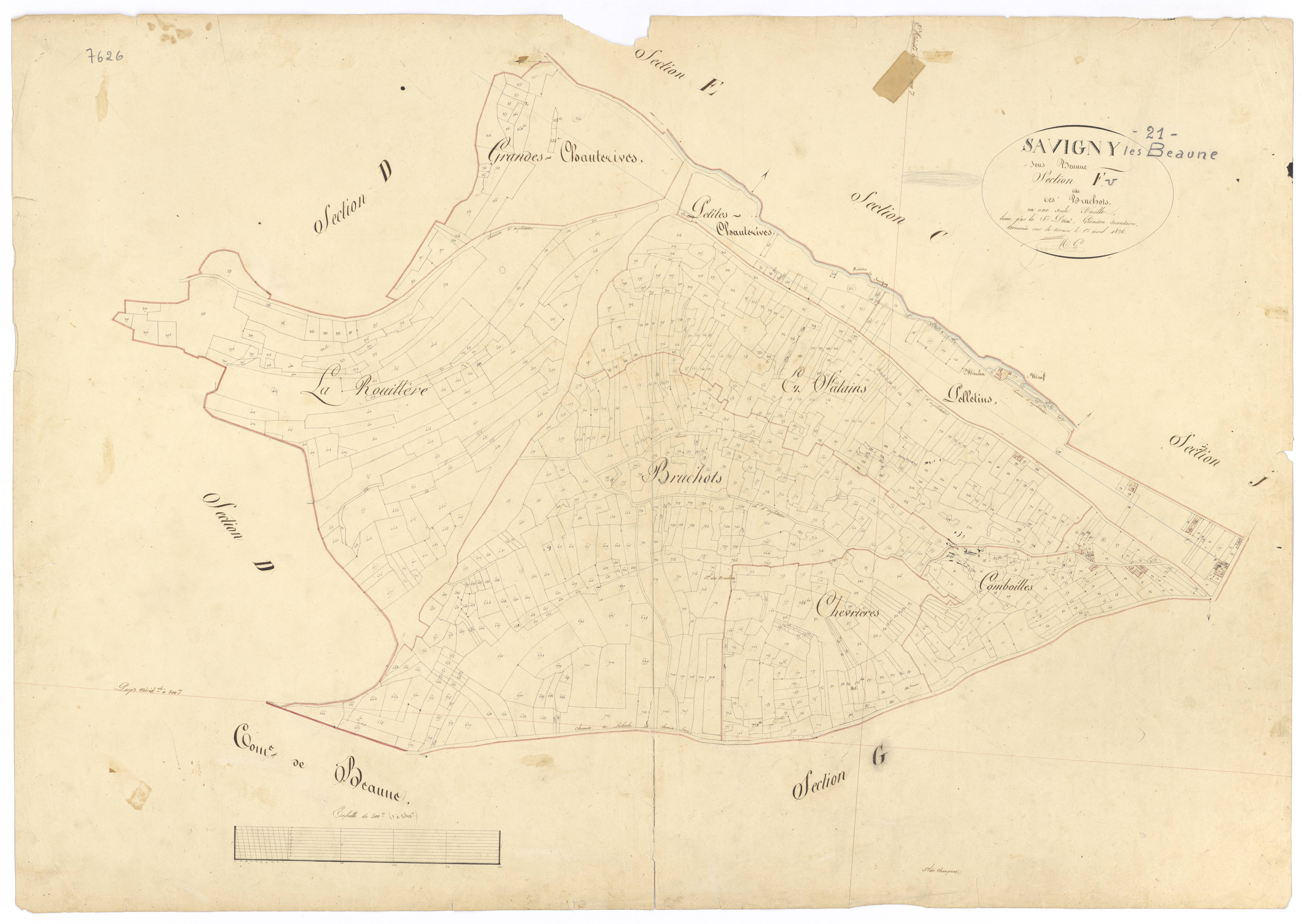 Savigny-lès-Beaune - Section F - 3 P PLAN 591/14