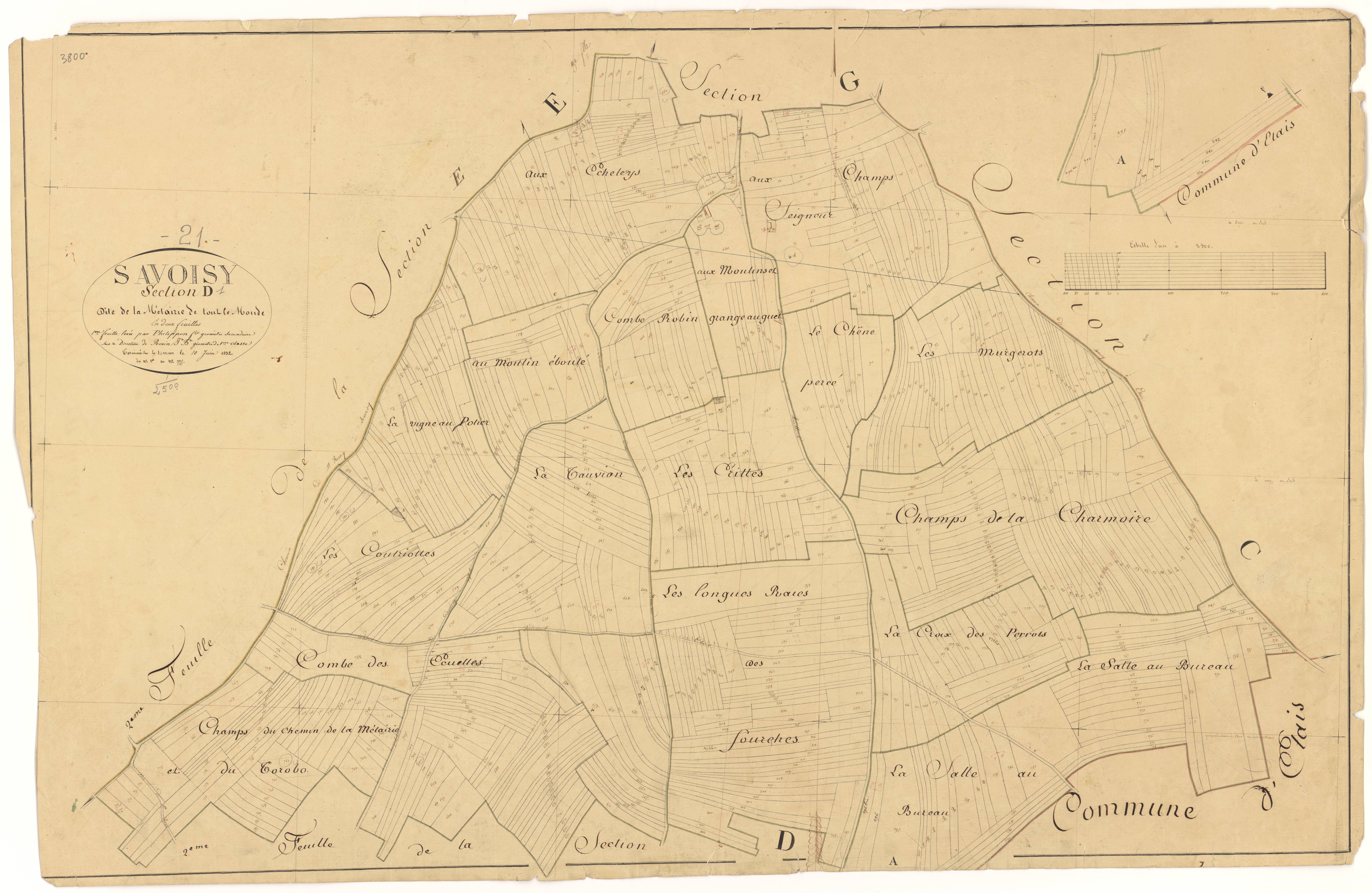 Savoisy - Section D1 - 3 P PLAN 594/7